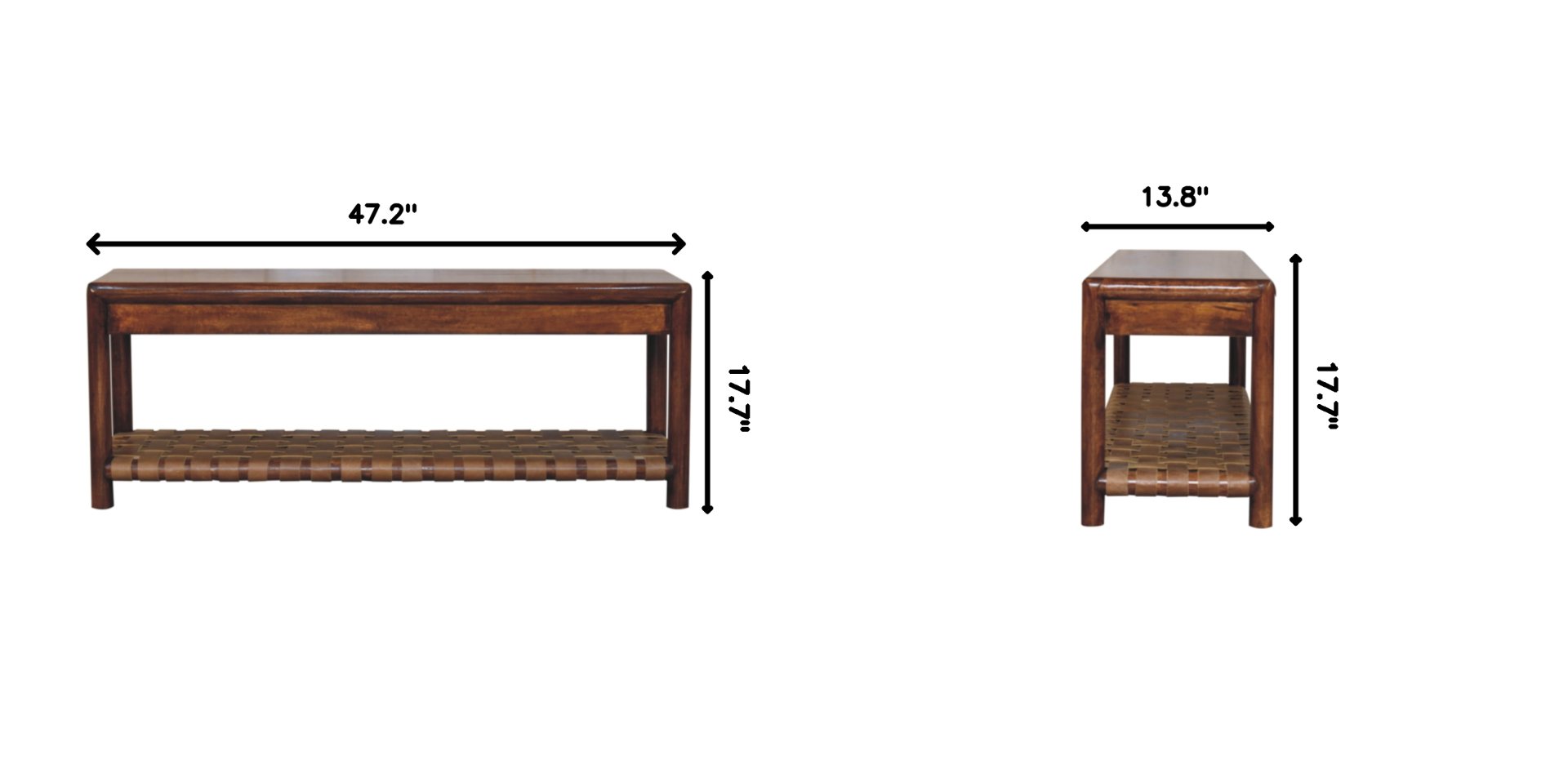 Regency - Woven Bench - Brown - Image 9