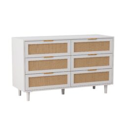 6 Drawer Storage Cabinet For Bedroom Or Living Room - White