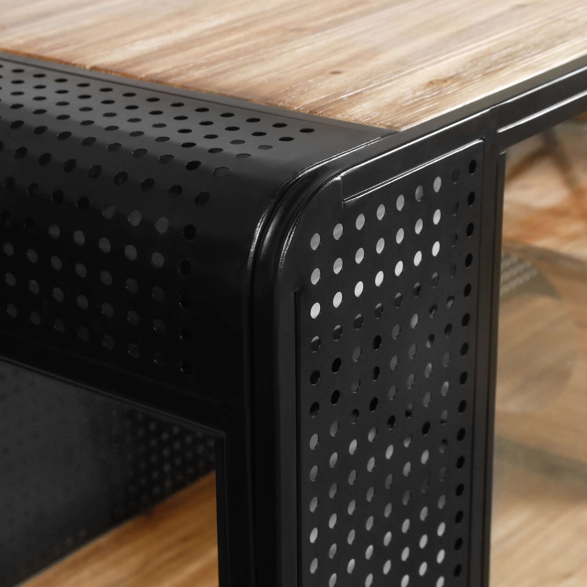 Modern Spacious Cat House With Tempered Glass And Iron Frame For Living Room - Black / Brown - Image 12