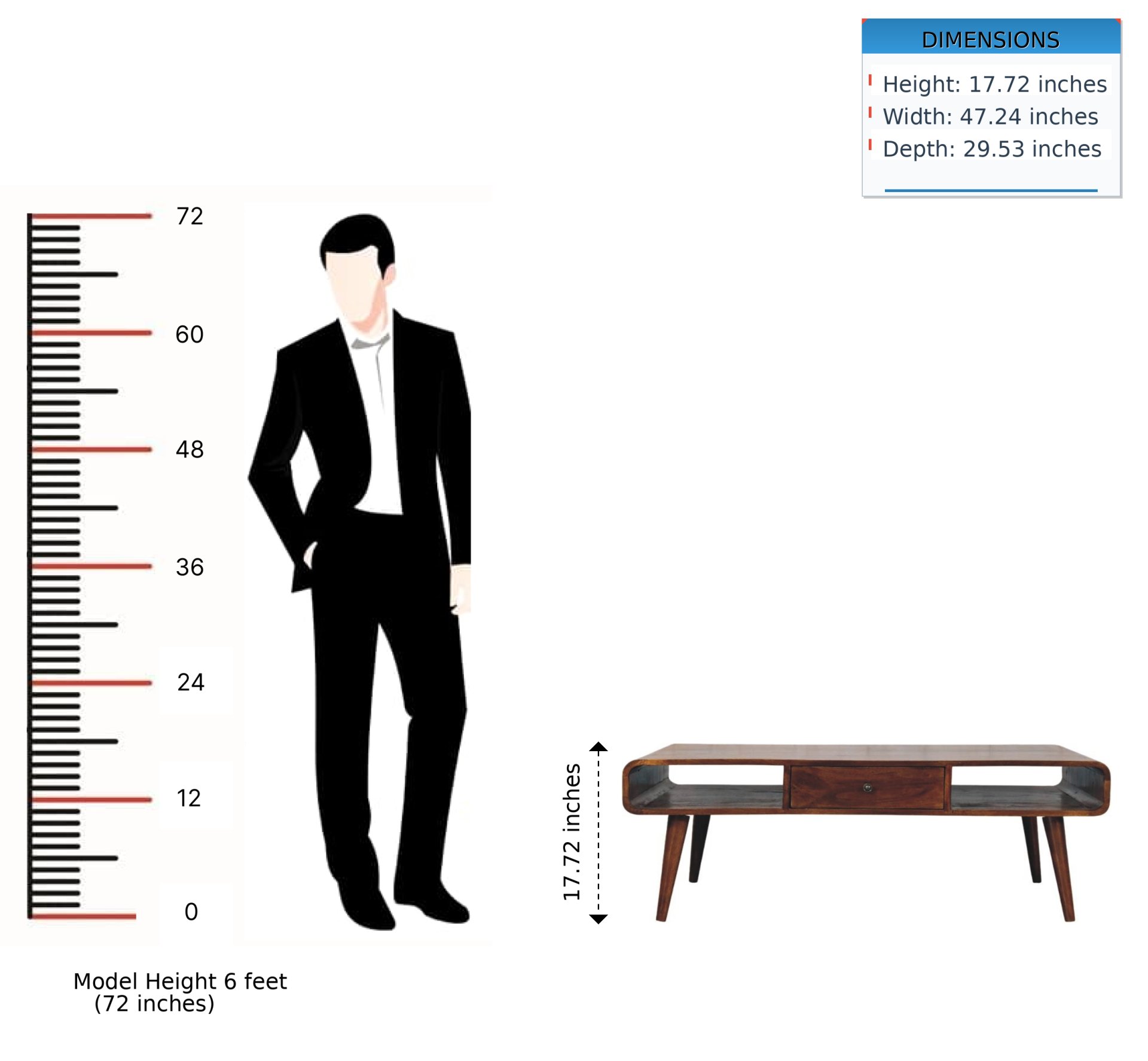 Avora - 2 Drawer Coffee Table - Brown - Image 12