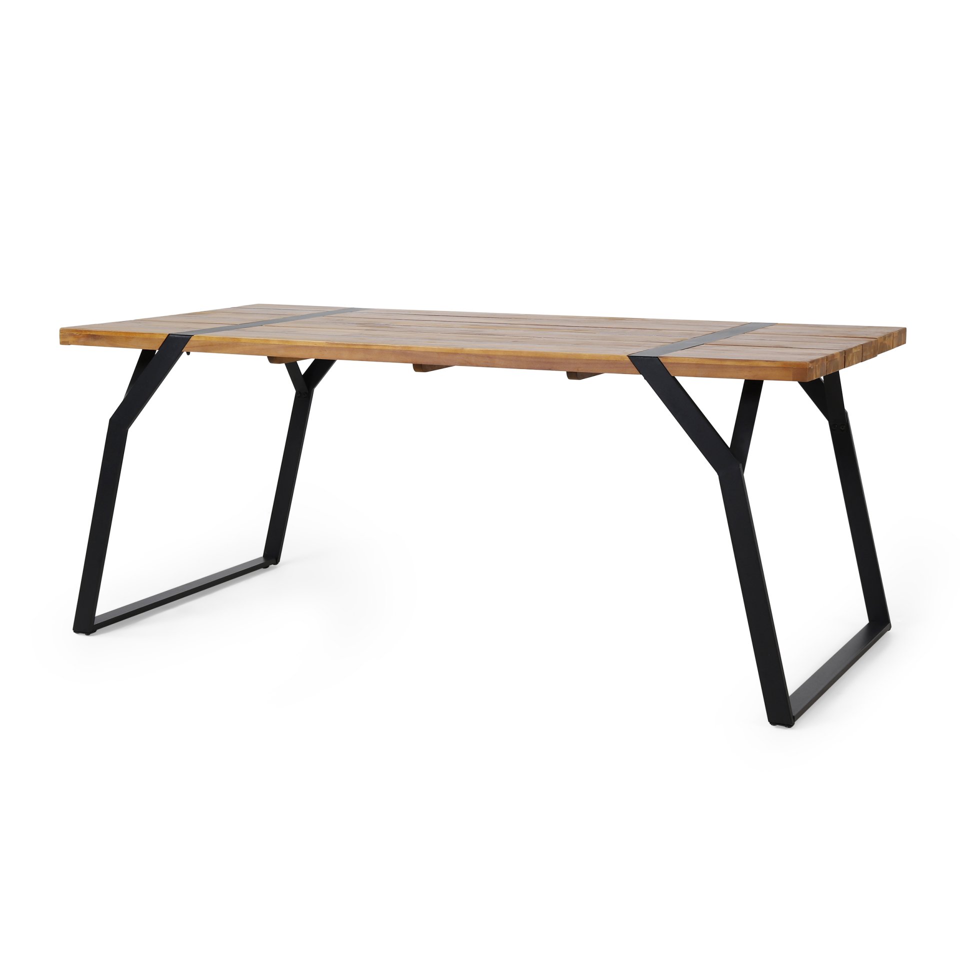 Zora - Dining Table Industrial & Iron Table - Black - Image 6