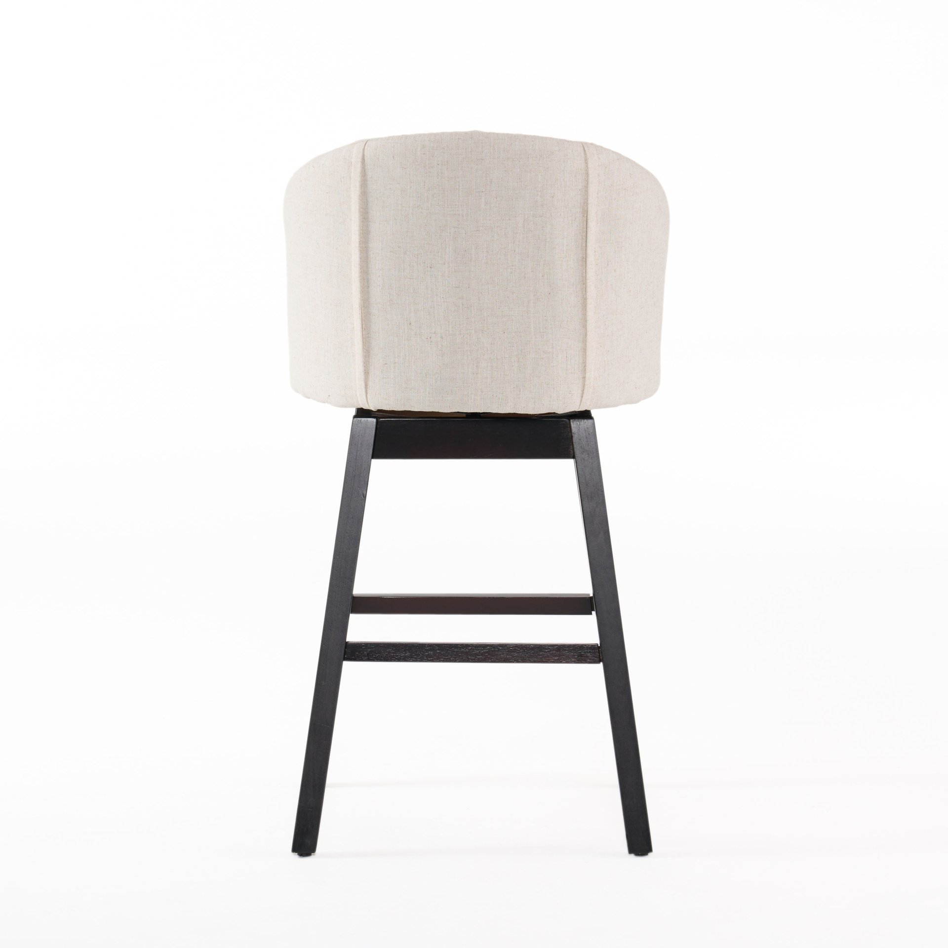 360 Degree Swivel Bar Stool With Stunning Nailhead Trim (Set of 2) - Beige - Image 9