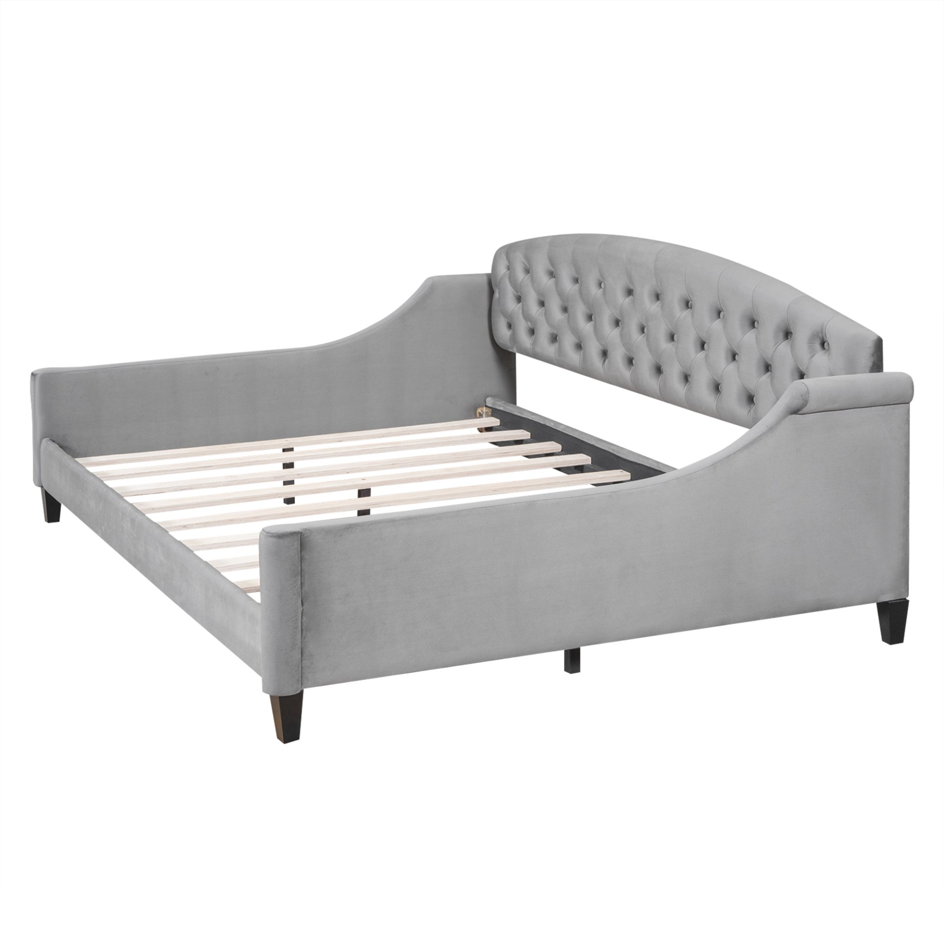 Luxury Tufted Button Daybed, Full - Gray - Image 9