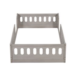 Twin Size Platform Bed With Guardrail - Natural