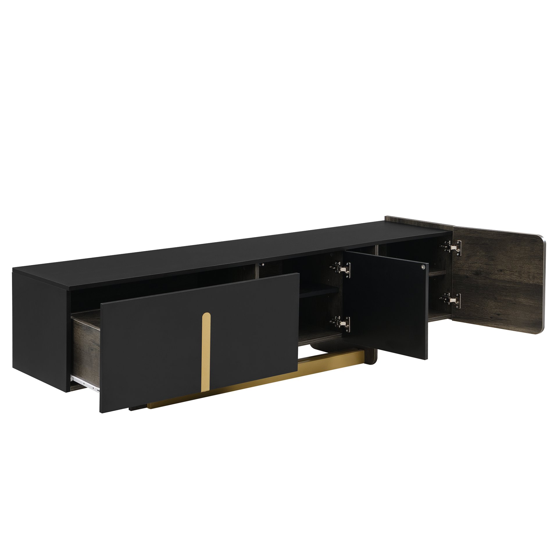 TV Stand And Coffee Table (Set of 2) - Black - Image 15