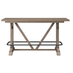 Bar Height Trestle Table - Brown