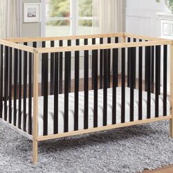 Deux - Remi 3 In 1 Convertible Island Crib - Natural / Black