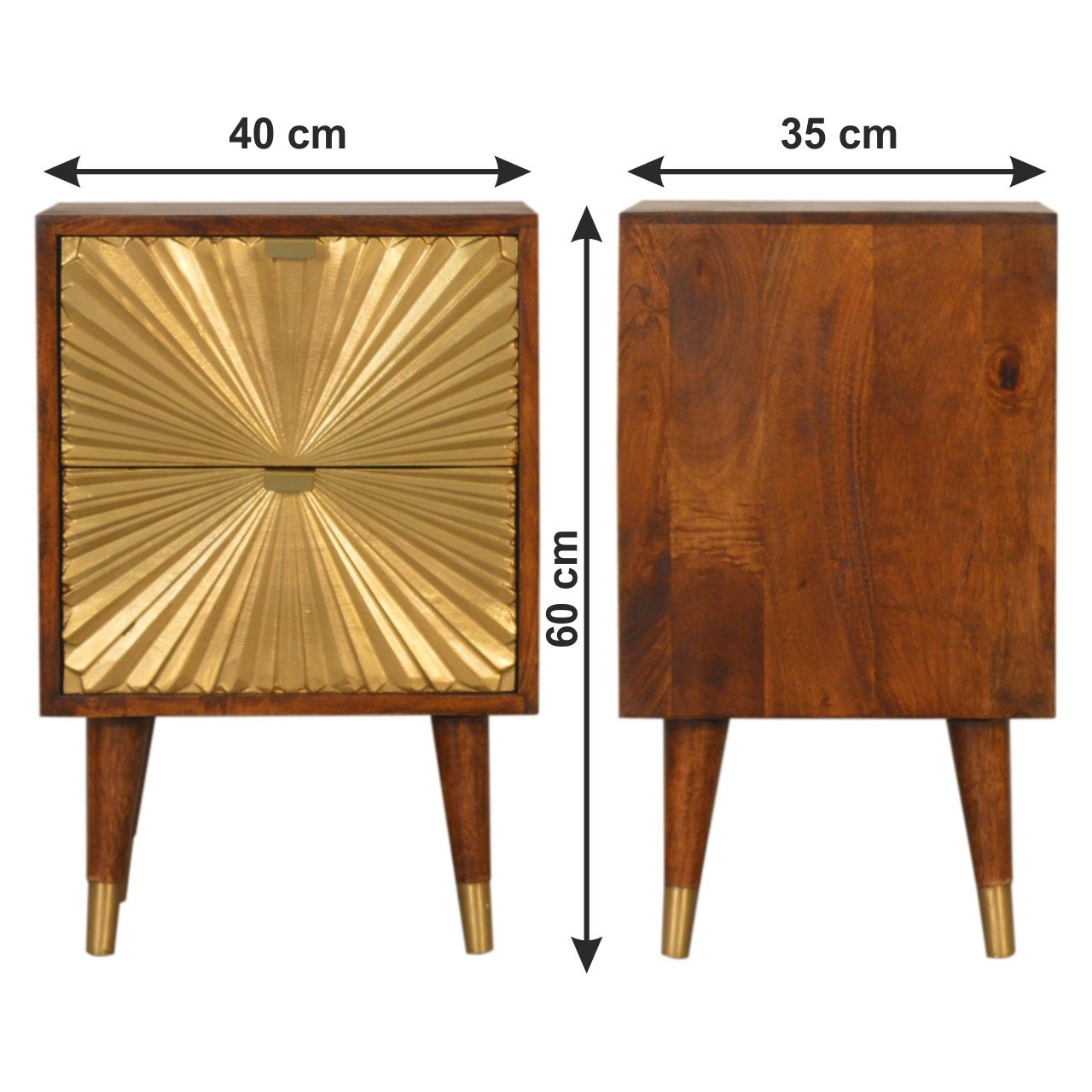 Manila - Nightstand - Brown / Gold - Image 11