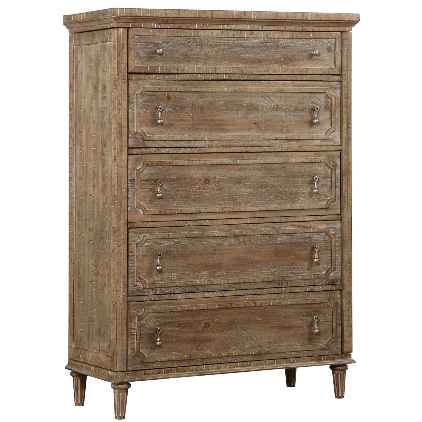 5 Drawer Chest With Construction - Taupe - Image 4