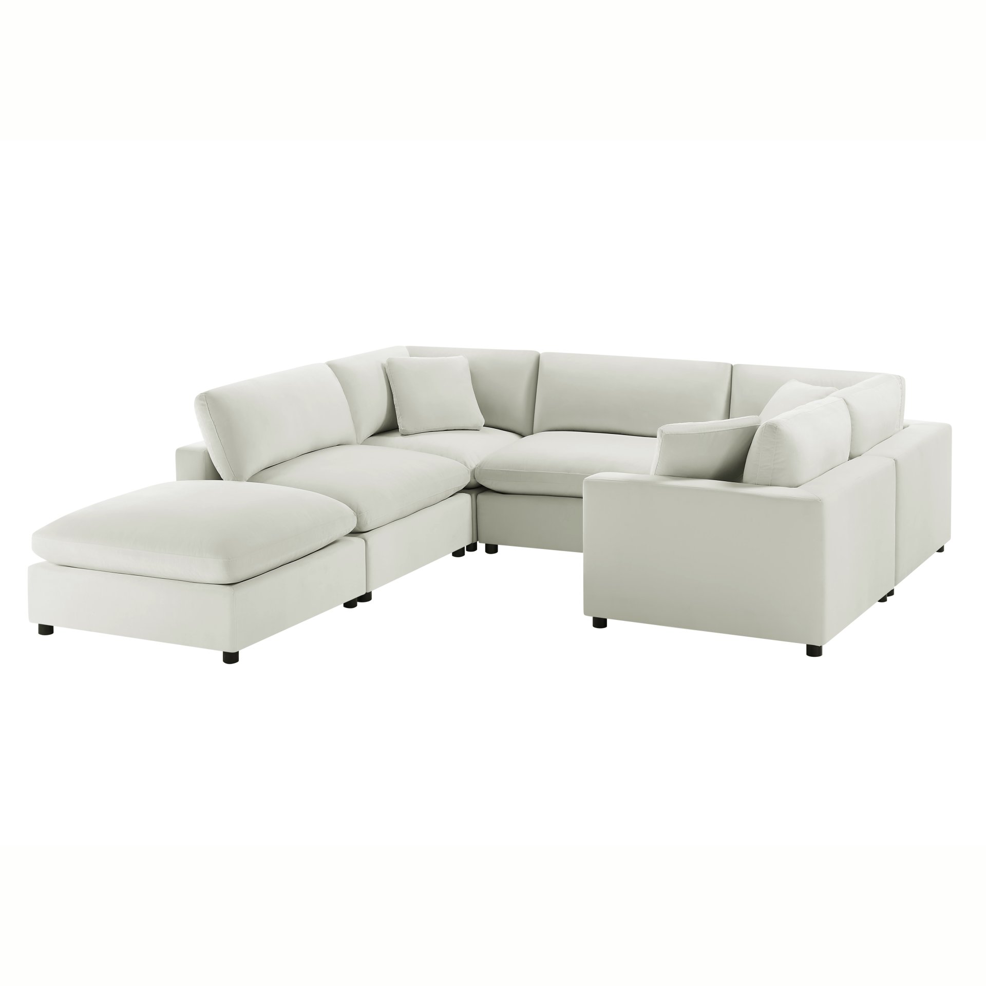 Caylie - Modular 6 Piece Sectional - Ivory - Image 4