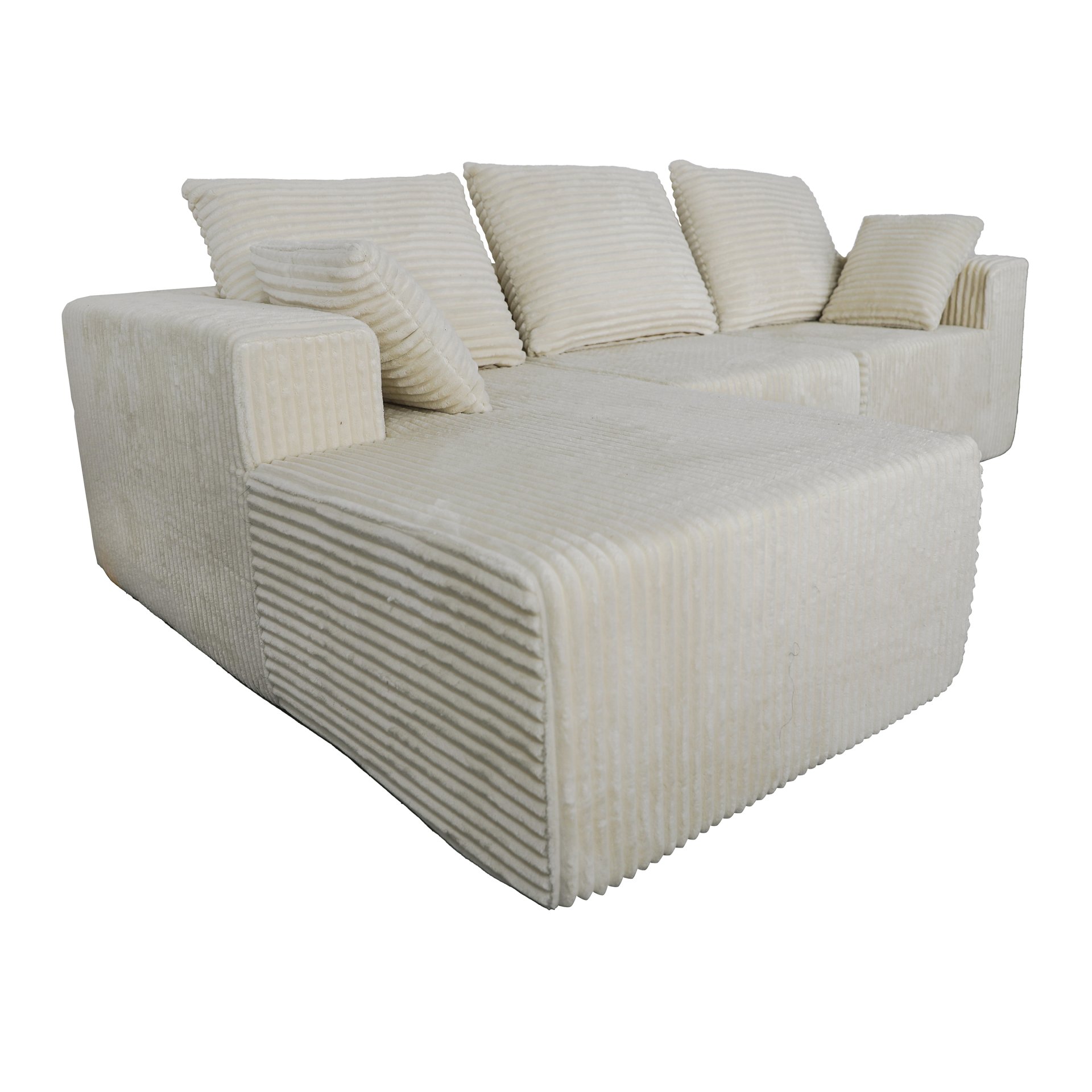 Corner Combination Sofa Sectional Couch, Modular Design For Flexible Living Spaces - Beige - Image 25