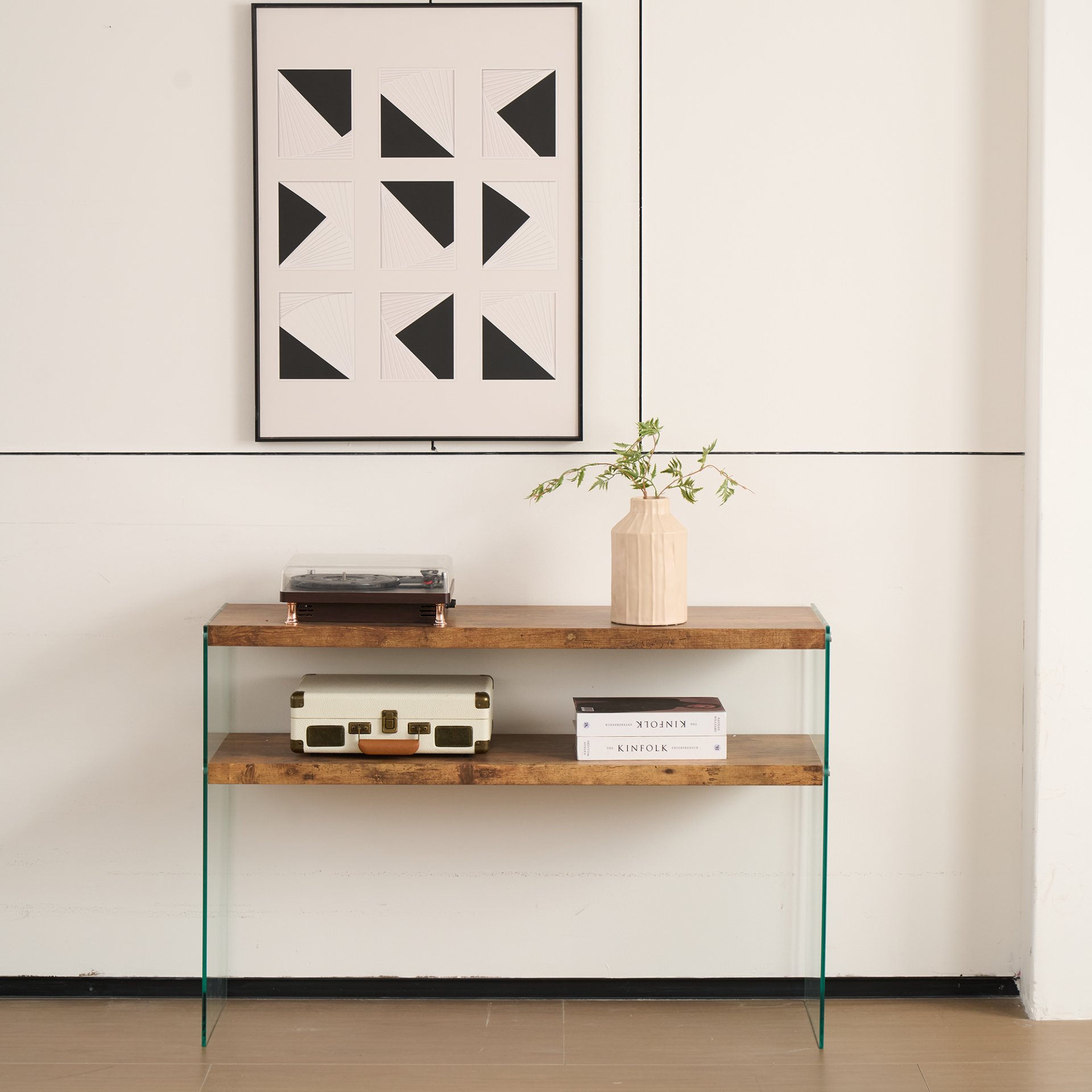 Console Table For Living Room - Walnut - Image 5