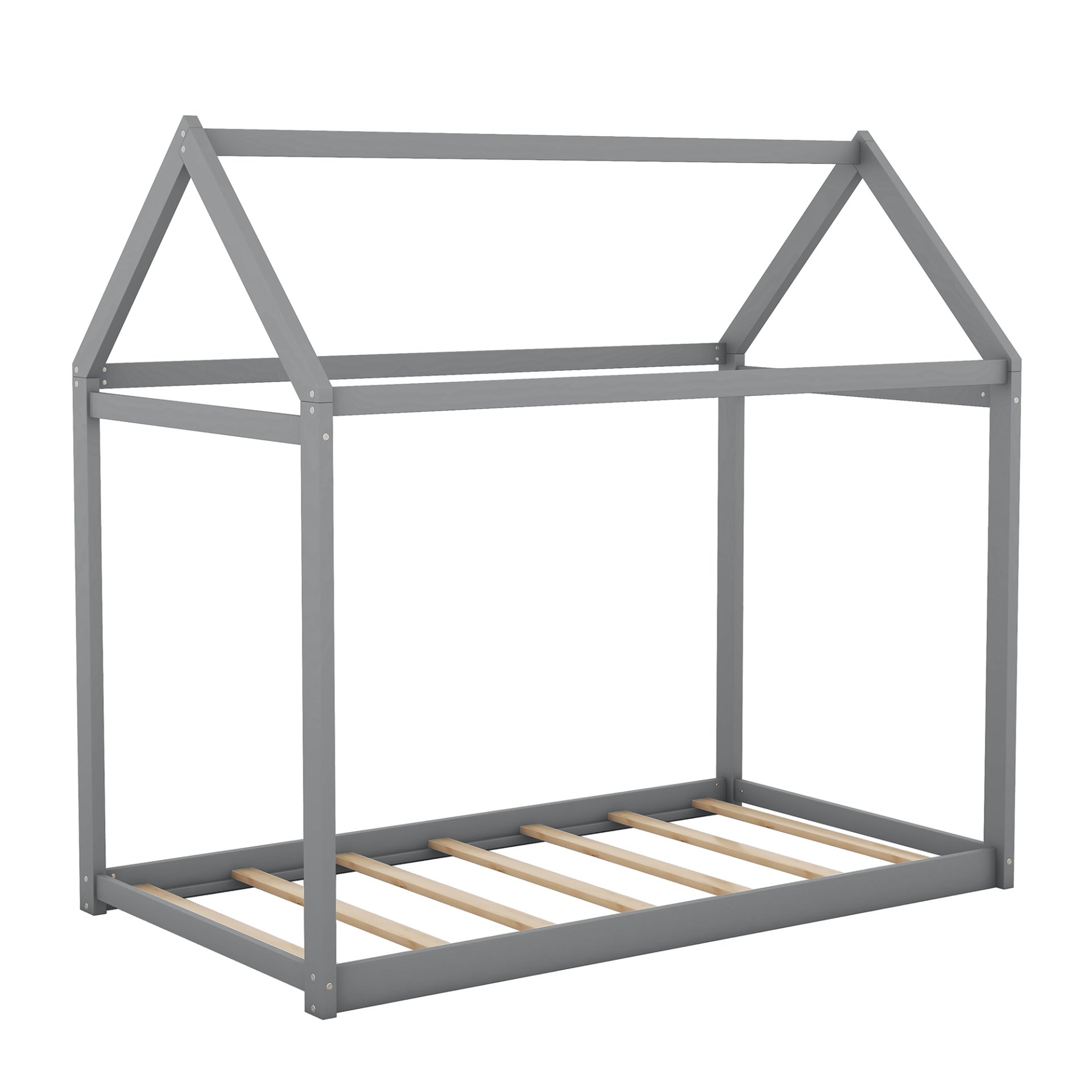 Twin Size House Shape Bed - Gray - Image 9