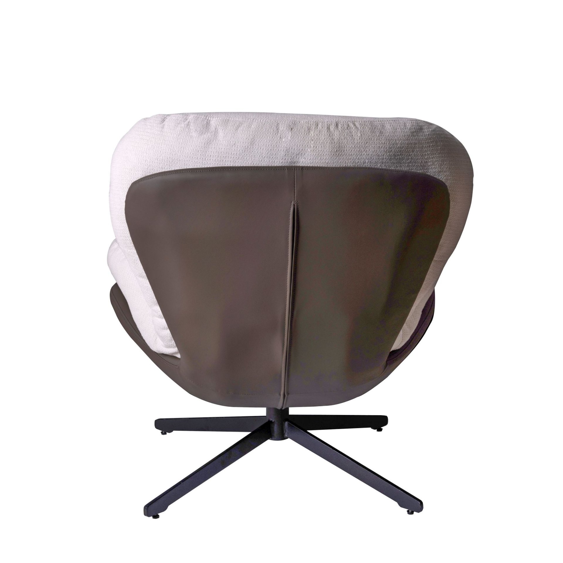 360° Swivel Office Chair, Modern Chenille Chair With And Metal Base Frame, No Wheels, Accent Chair - White - Image 17