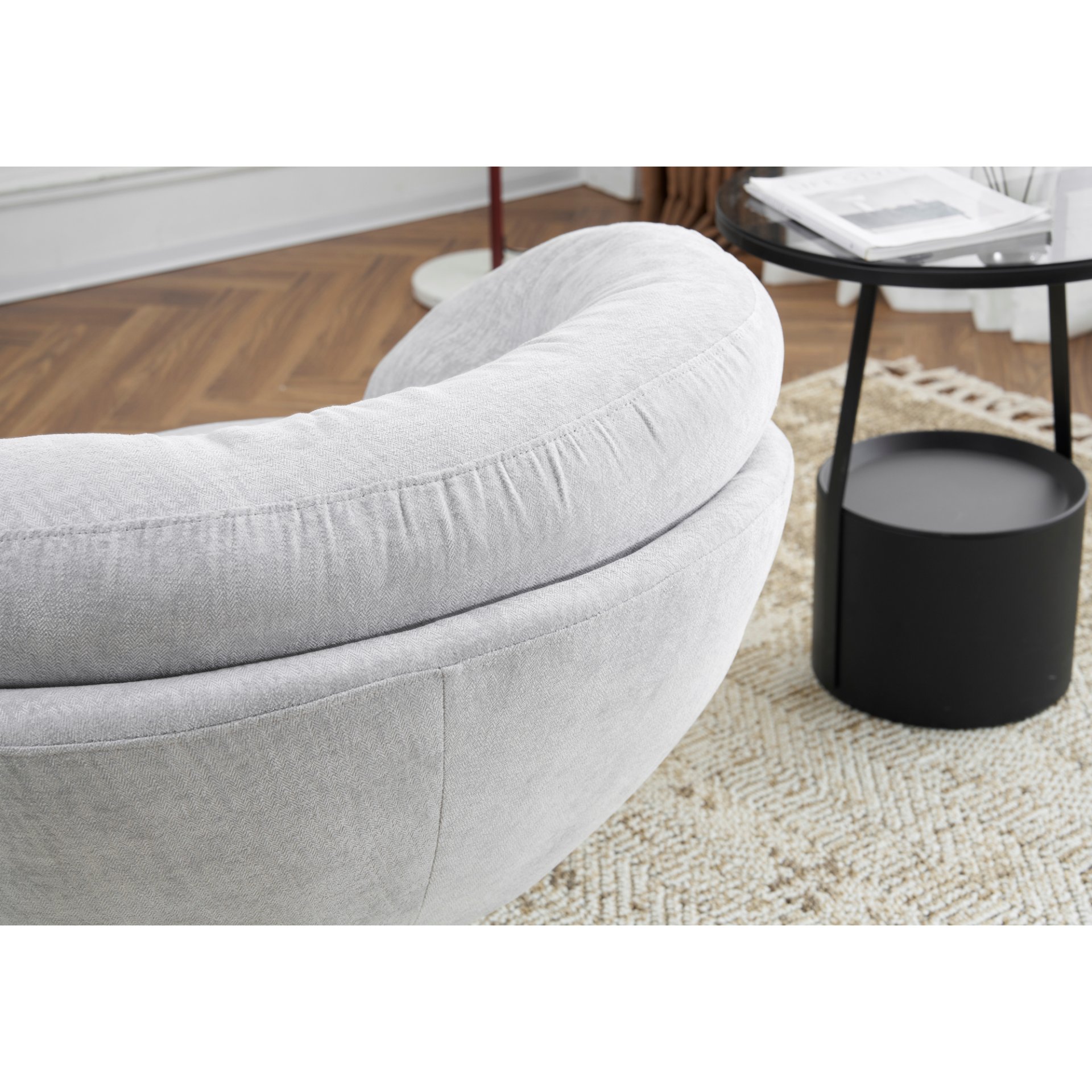 Modern Office Chair With Swivel - Gray - Image 21