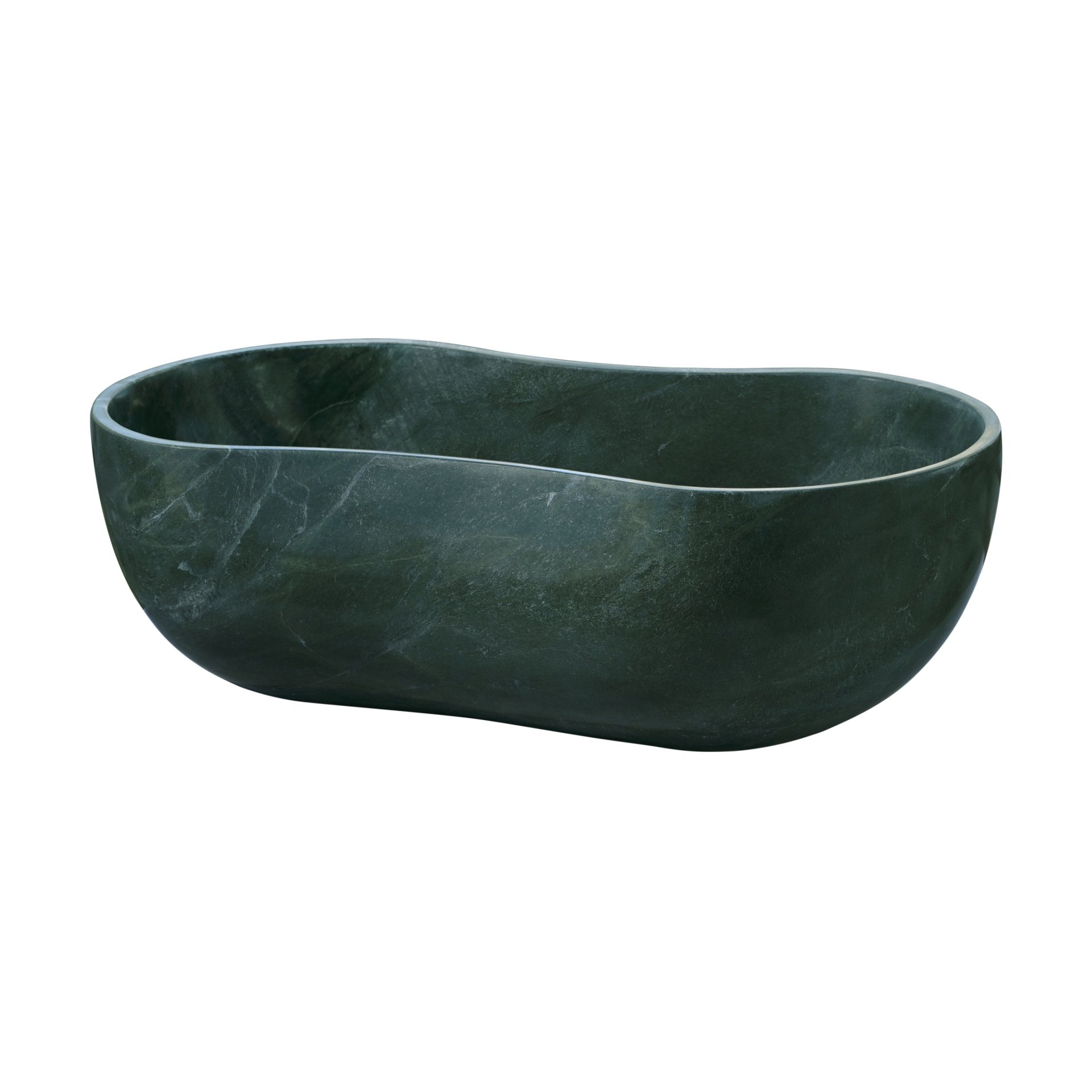 Bathroom Vessel Sink, Wavy Design, Semi Polished Surface - Green - Image 11