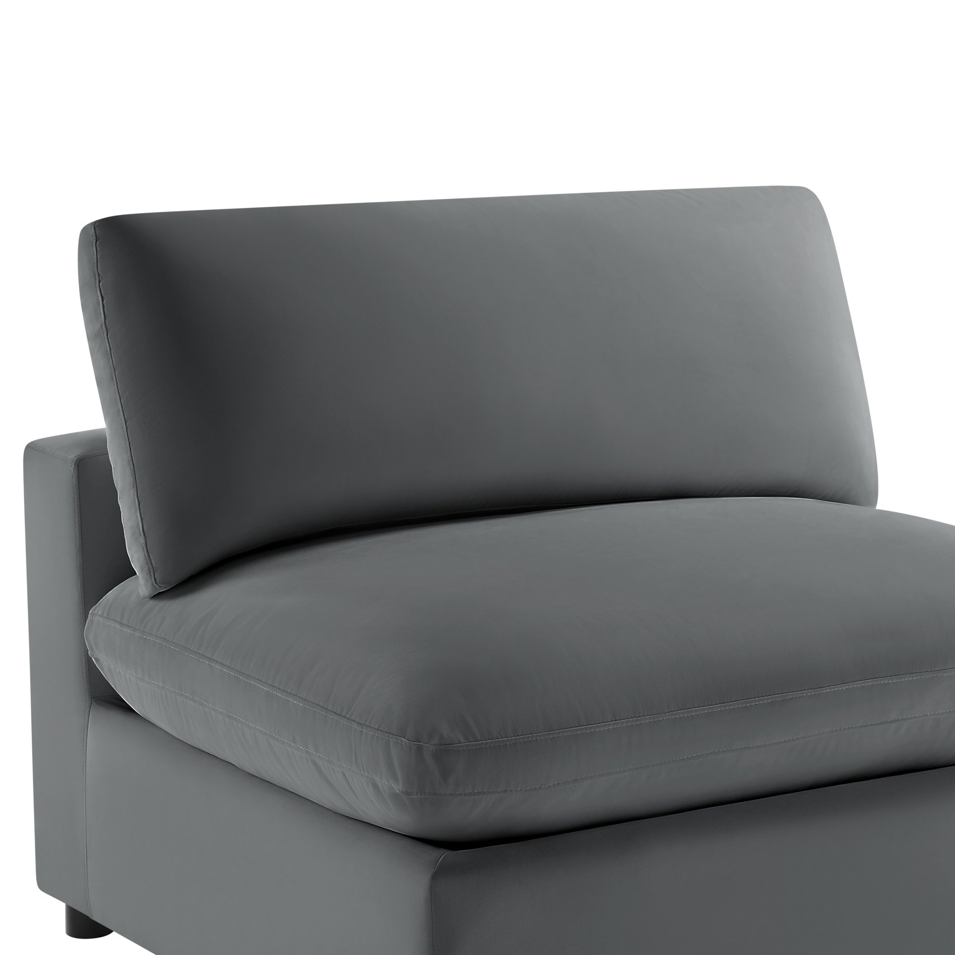 Caylie - Armless Slipper Chair - Charcoal - Image 7