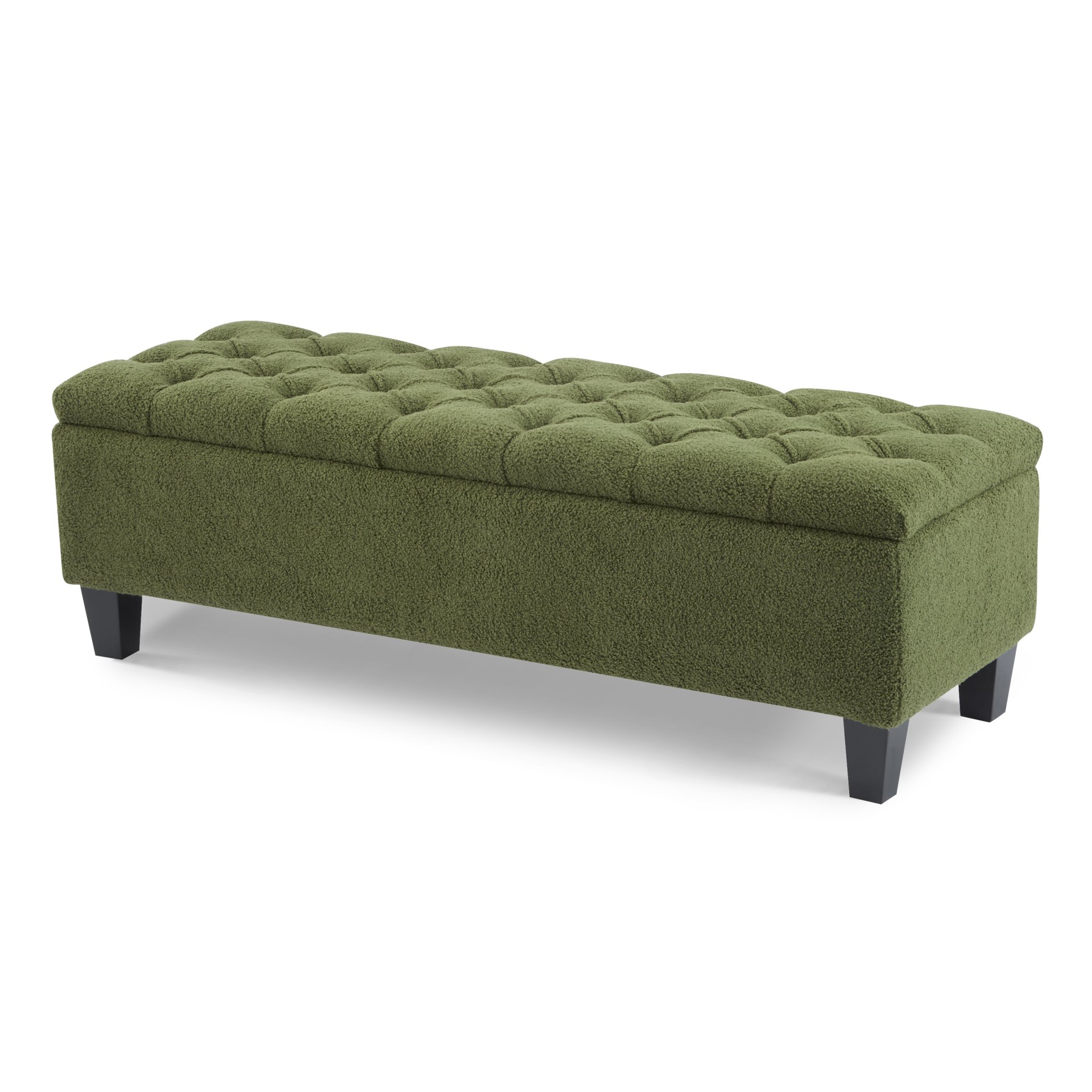 Ottoman Bench With Storage - Green - Image 6