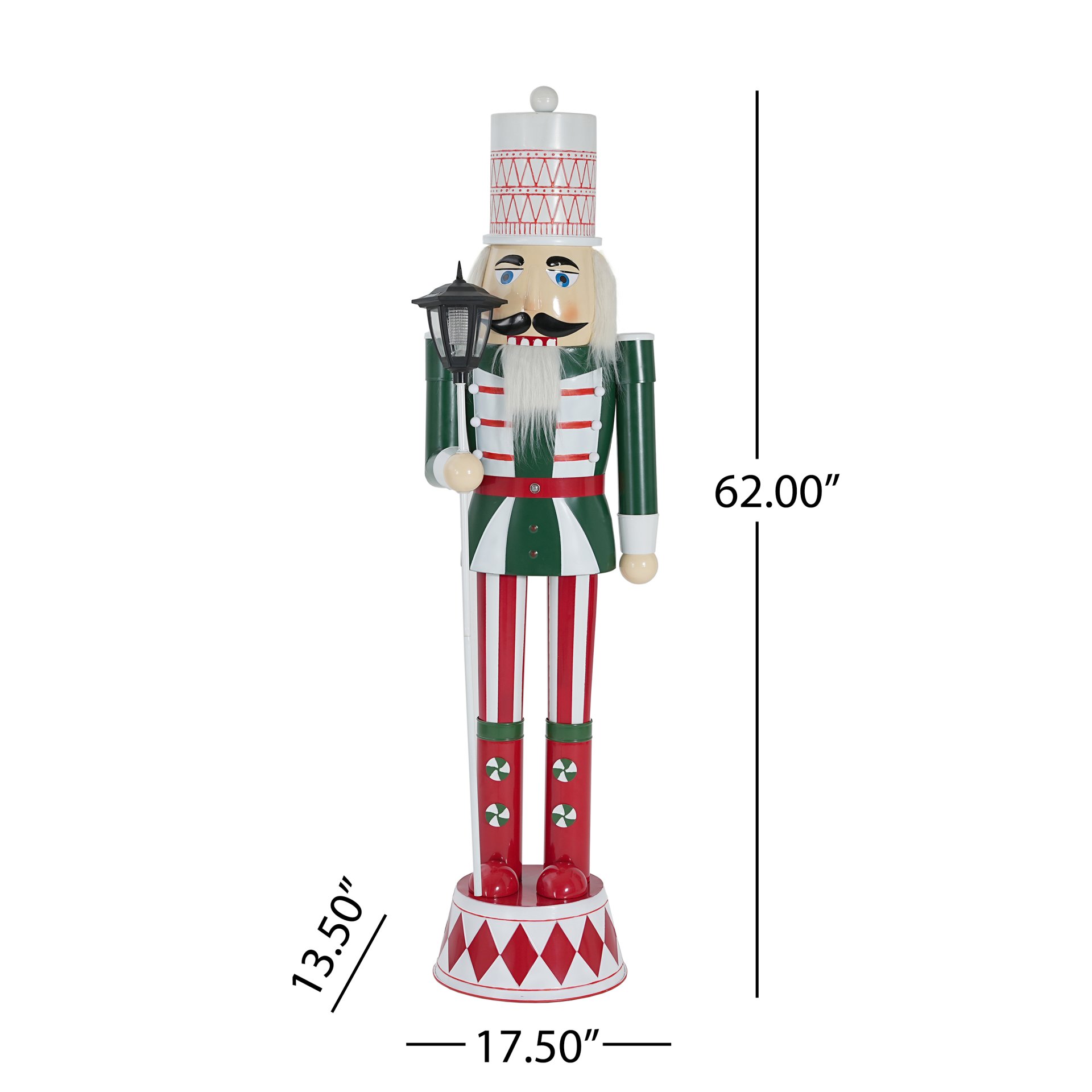 Classic Nutcracker Holiday Decor, Durable Construction - Green / Red / White - Image 3