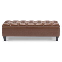 Ottoman Bench With Storage - Brown
