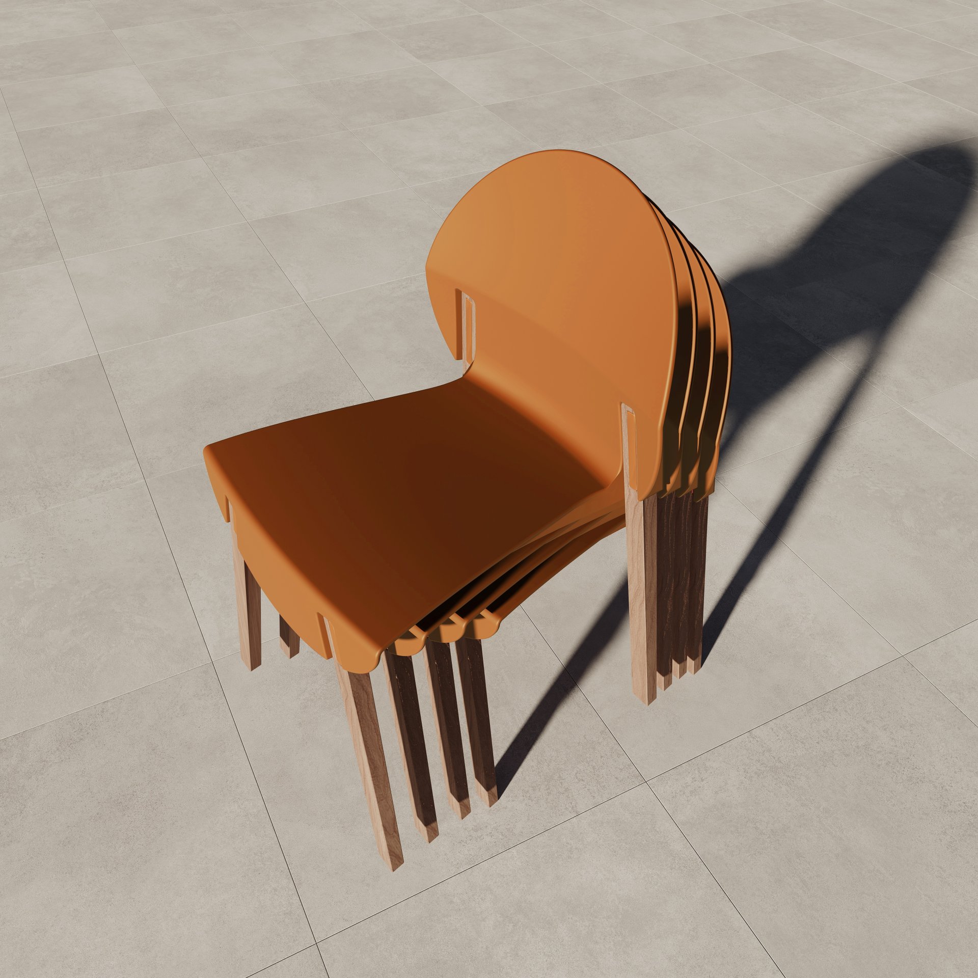 4 Piece Set Of Single Chairs With A Design Combining Modern And Traditional Elements, Durable And Comfortable - Tropical Orange - Image 14