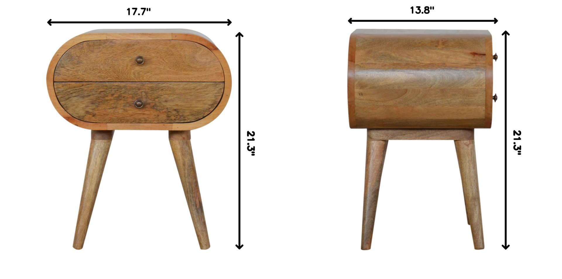 Circular Nightstand - Oak - Image 13