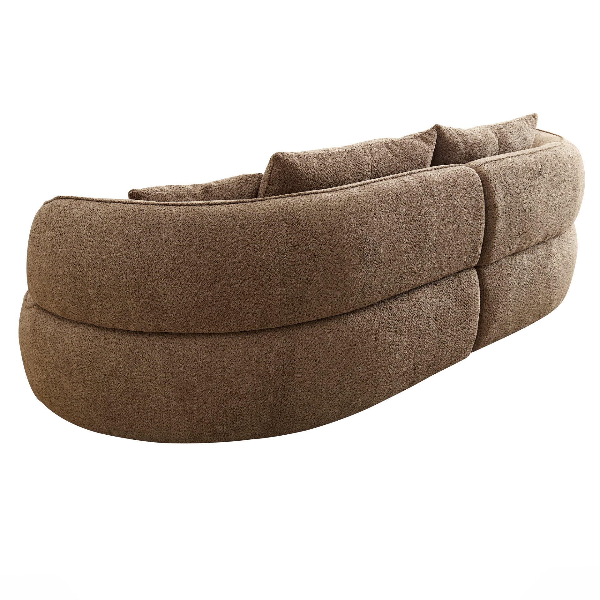 Modular Sofa, Durable Fabric, Solid Wood Frame, High Density Sponge Padding, Seating For 4 - Camel - Image 14