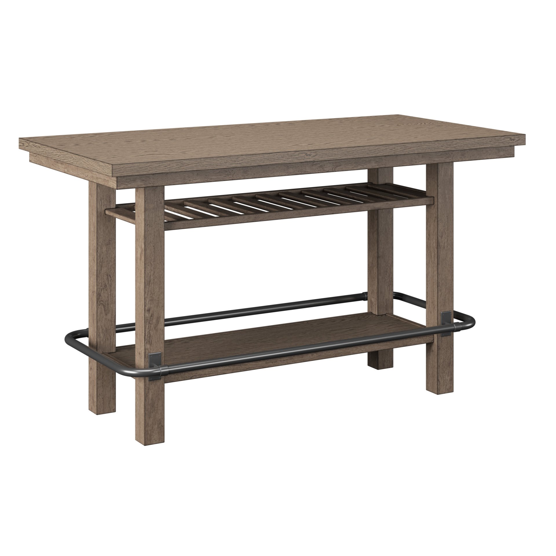 Bar Height Storage Table With Construction - Brown - Image 4