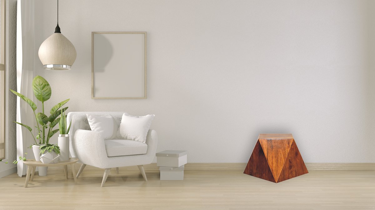 Abstract End Table - Chestnut - Image 9