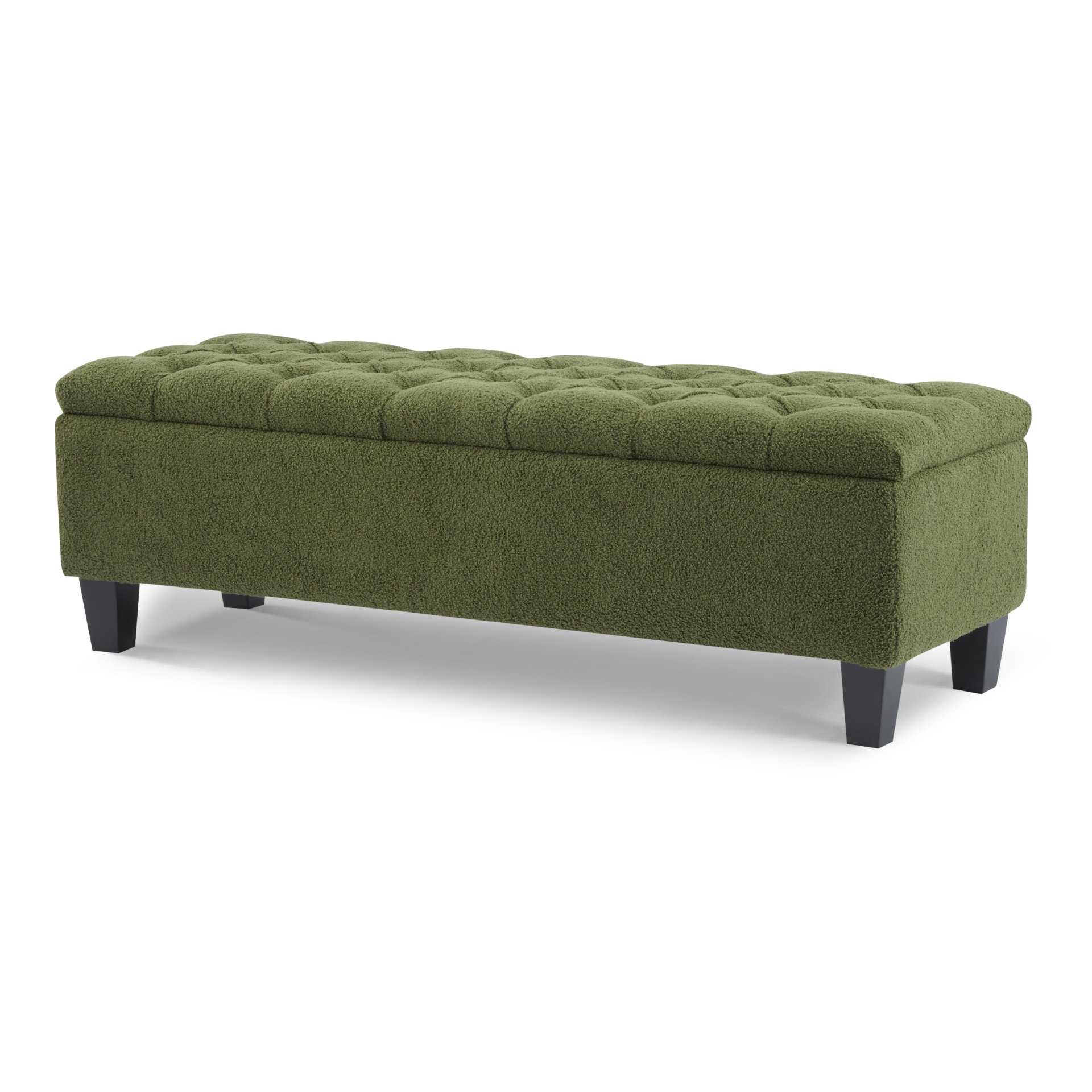 Ottoman Bench With Storage - Green - Image 5