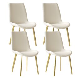 Modern Ergonomic Design Dining Chairs For Kitchen (Set of 4) - White
