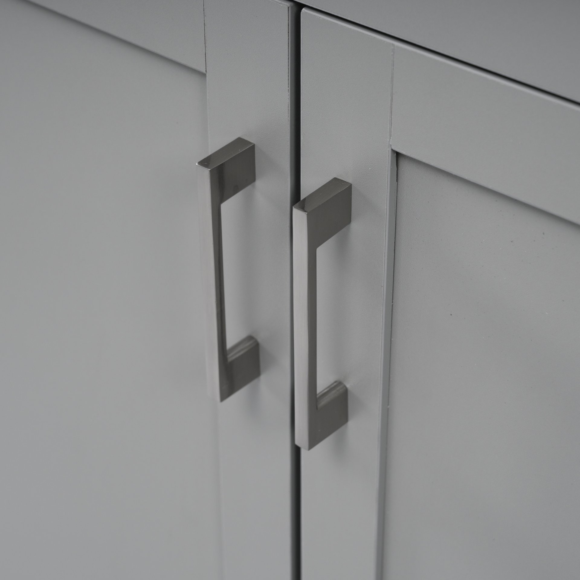 Double Sink Bathroom Vanity With Quartz Countertop, Adjustable Shelves, 3 Drawers - Gray - Image 14