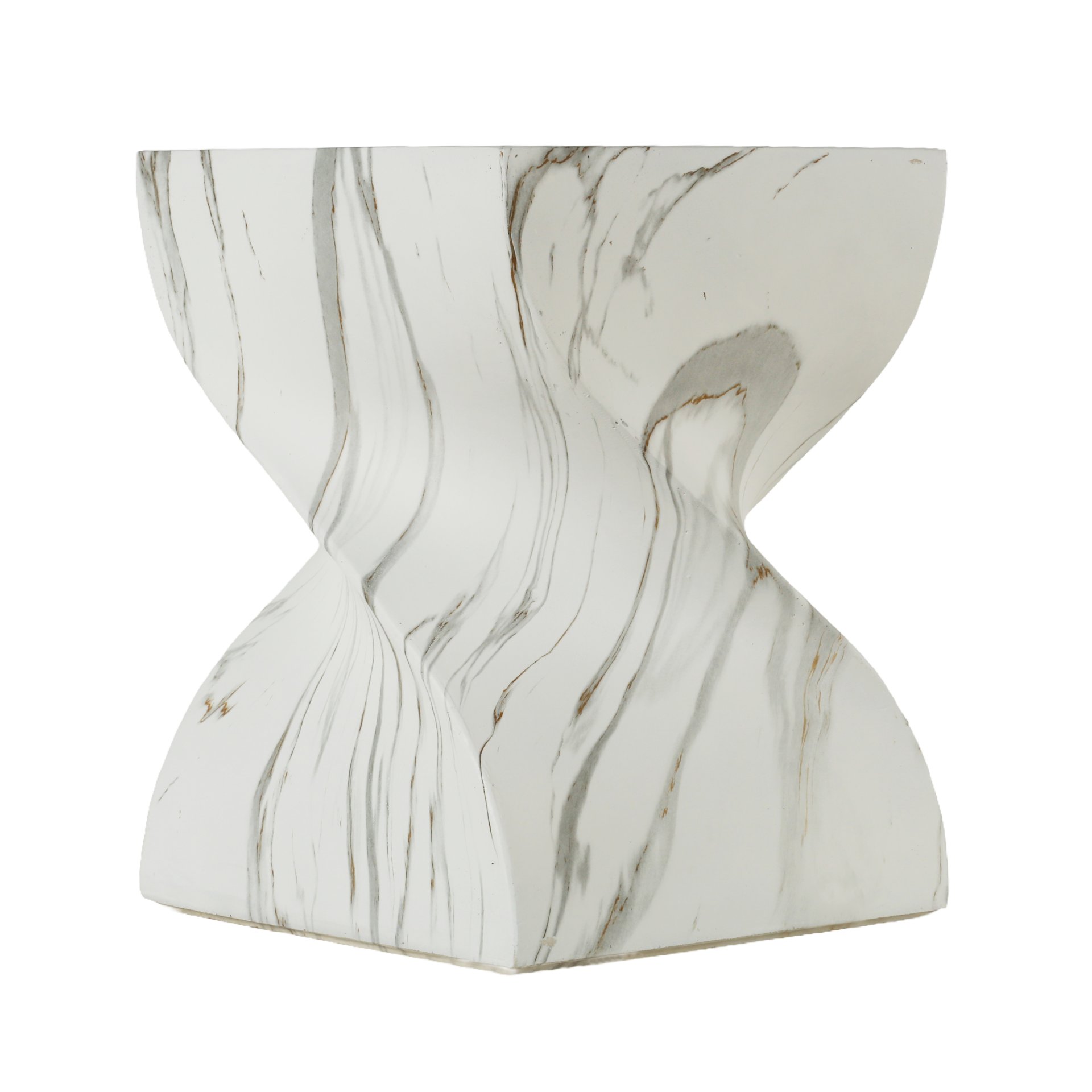 Outdoor End Table, Round Side Table For Patio And Garden - Marble - Image 11
