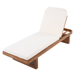 Outdoor Lounge Chair With Frame And Rattan Weave - Acacia Wood