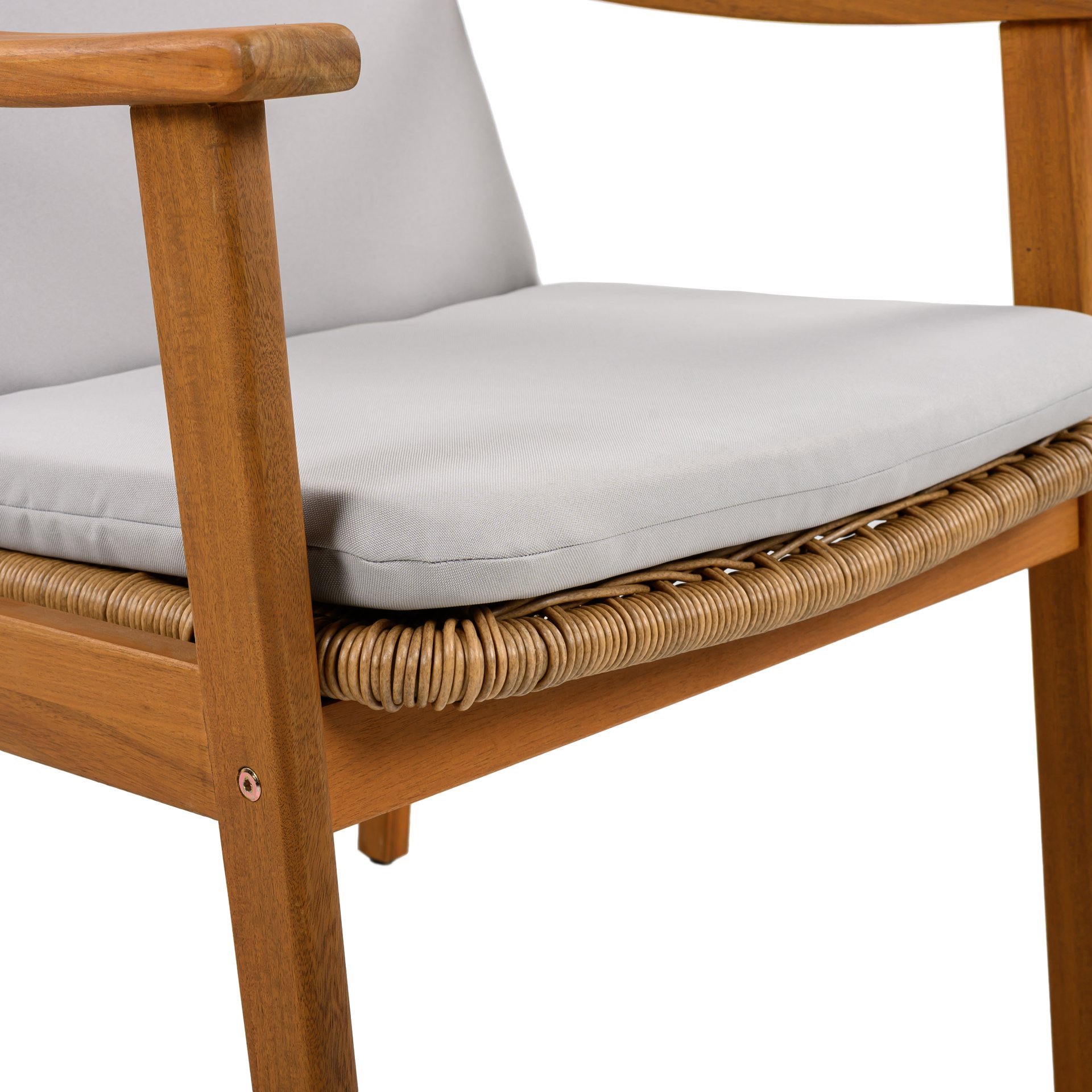 Outdoor Dining Chairs (Set of 2) - Gray / Teak - Image 13