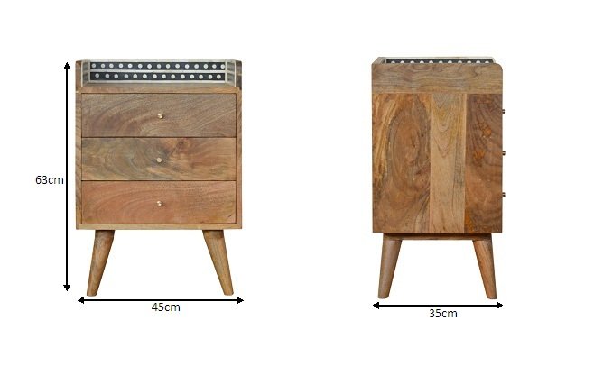 Inlay - Bone Gallery Back Nightstand - Brown - Image 11