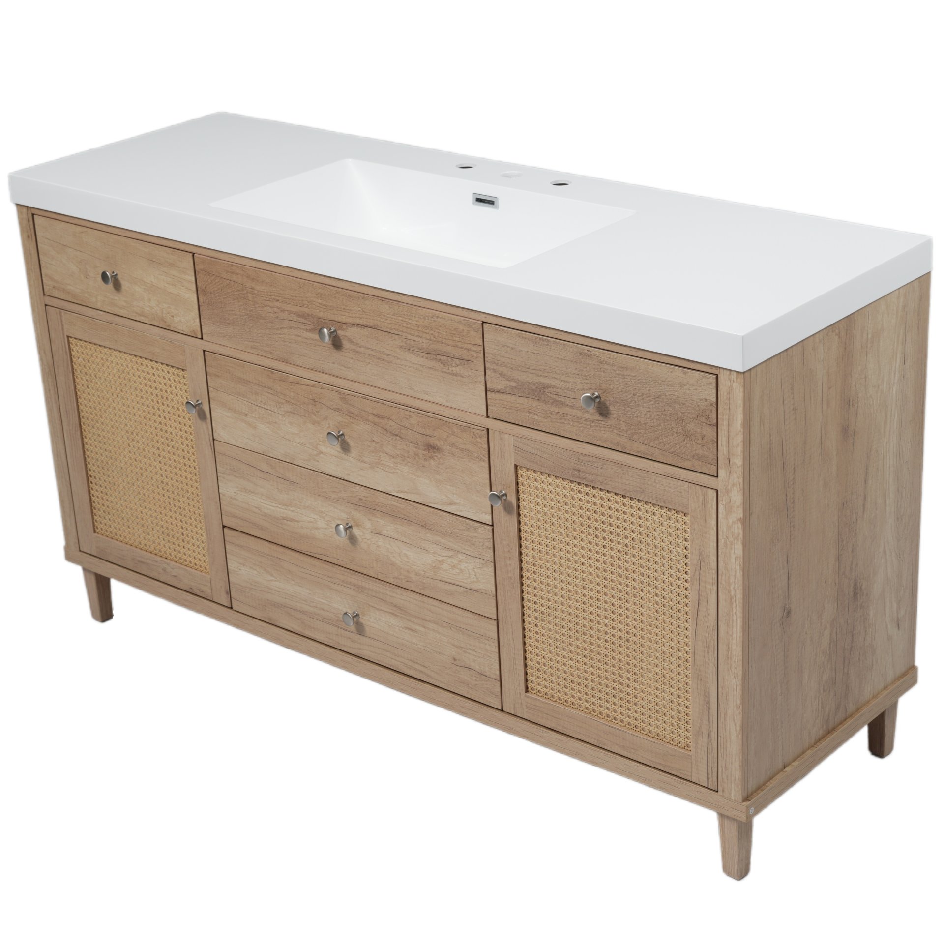Bathroom Vanity With Sink, Soft Close Drawers - Antique Natural - Image 12