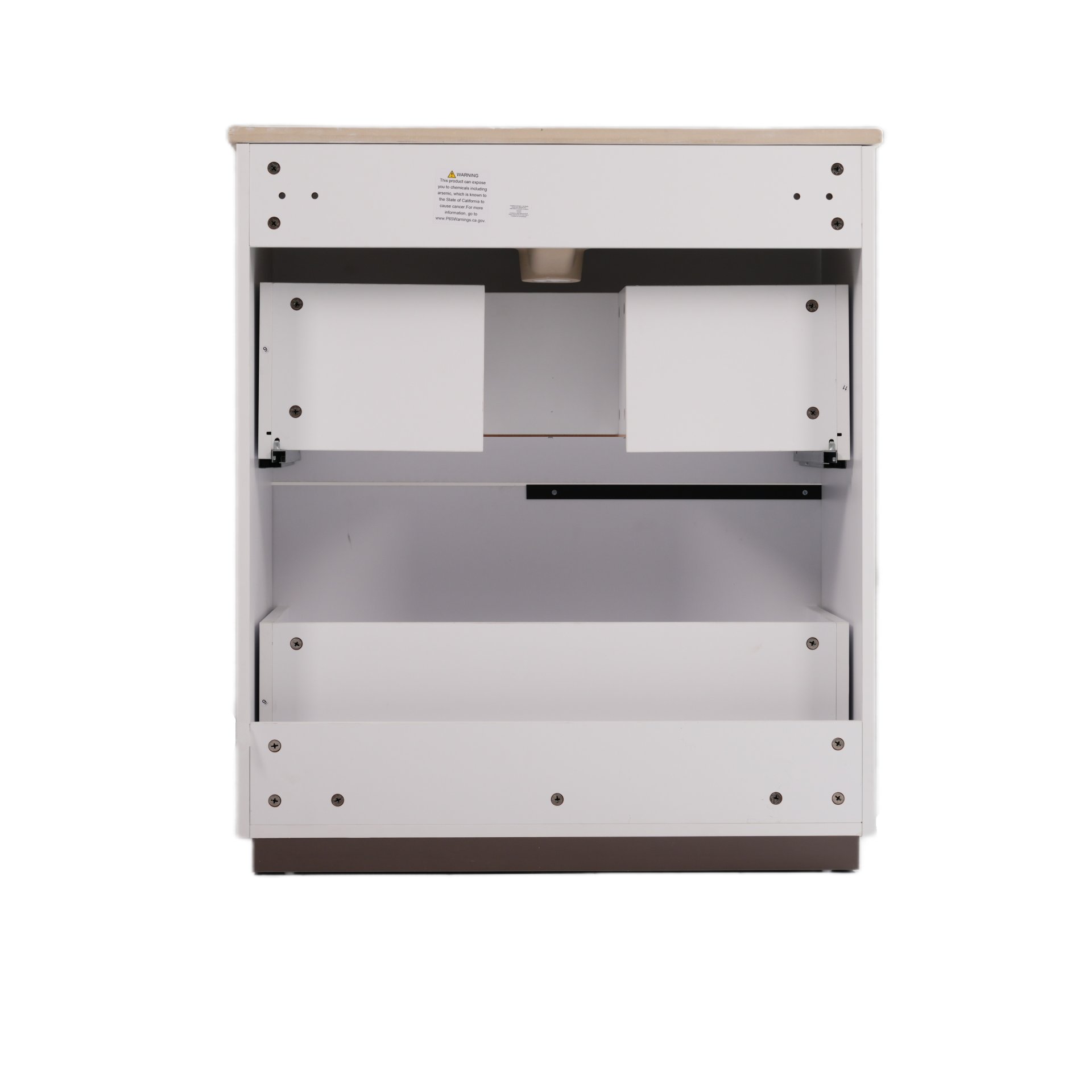 Fluted Bathroom Vanity With Sink, Full Extension Drawers, Soft Close Slides - White - Image 19