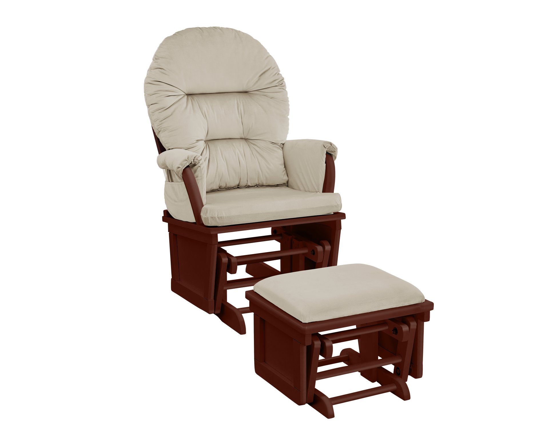 Madison - Glider And Ottoman - Espresso / Beige - Image 5