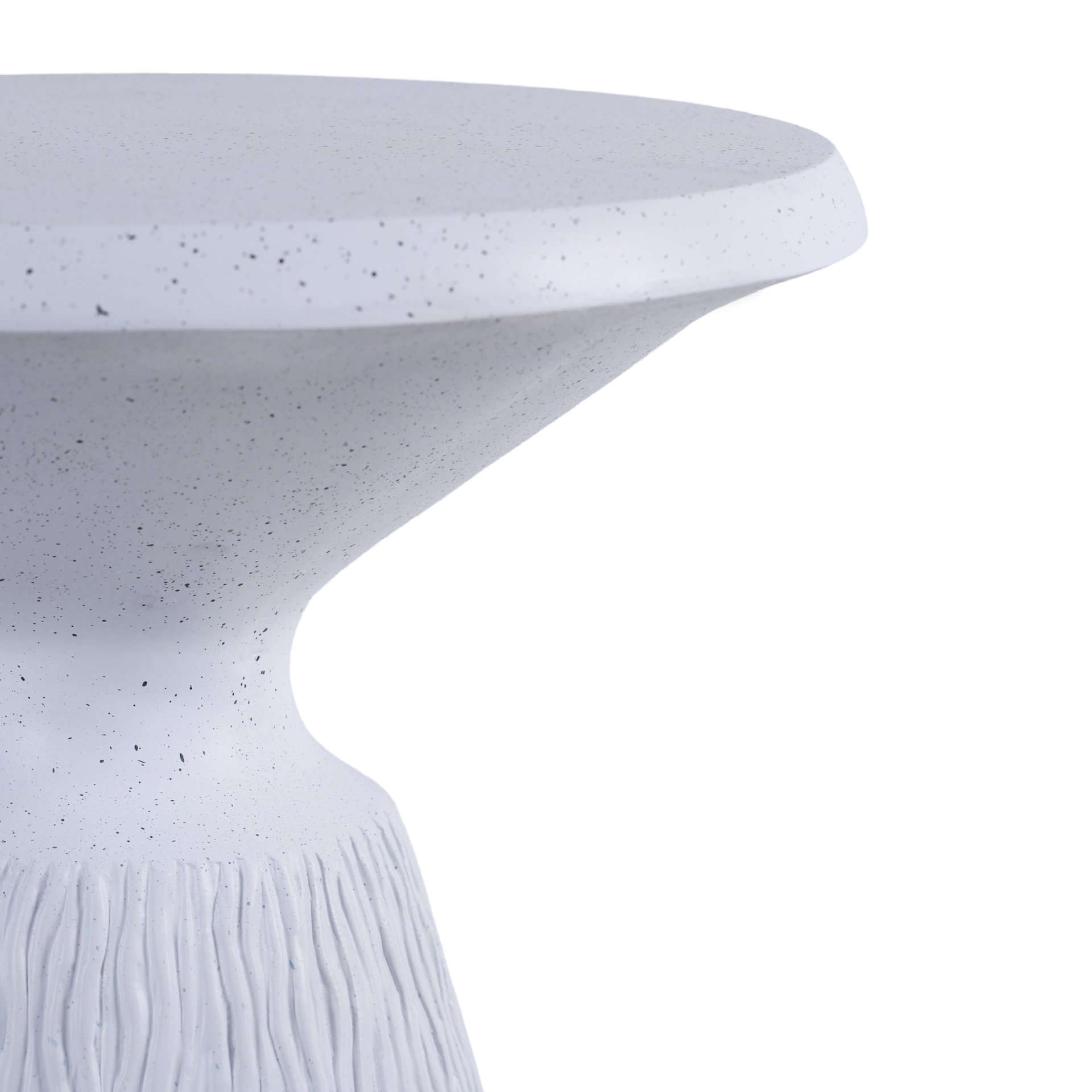 Outdoor End Table, Round Garden Stool - Aqua Gray - Image 10