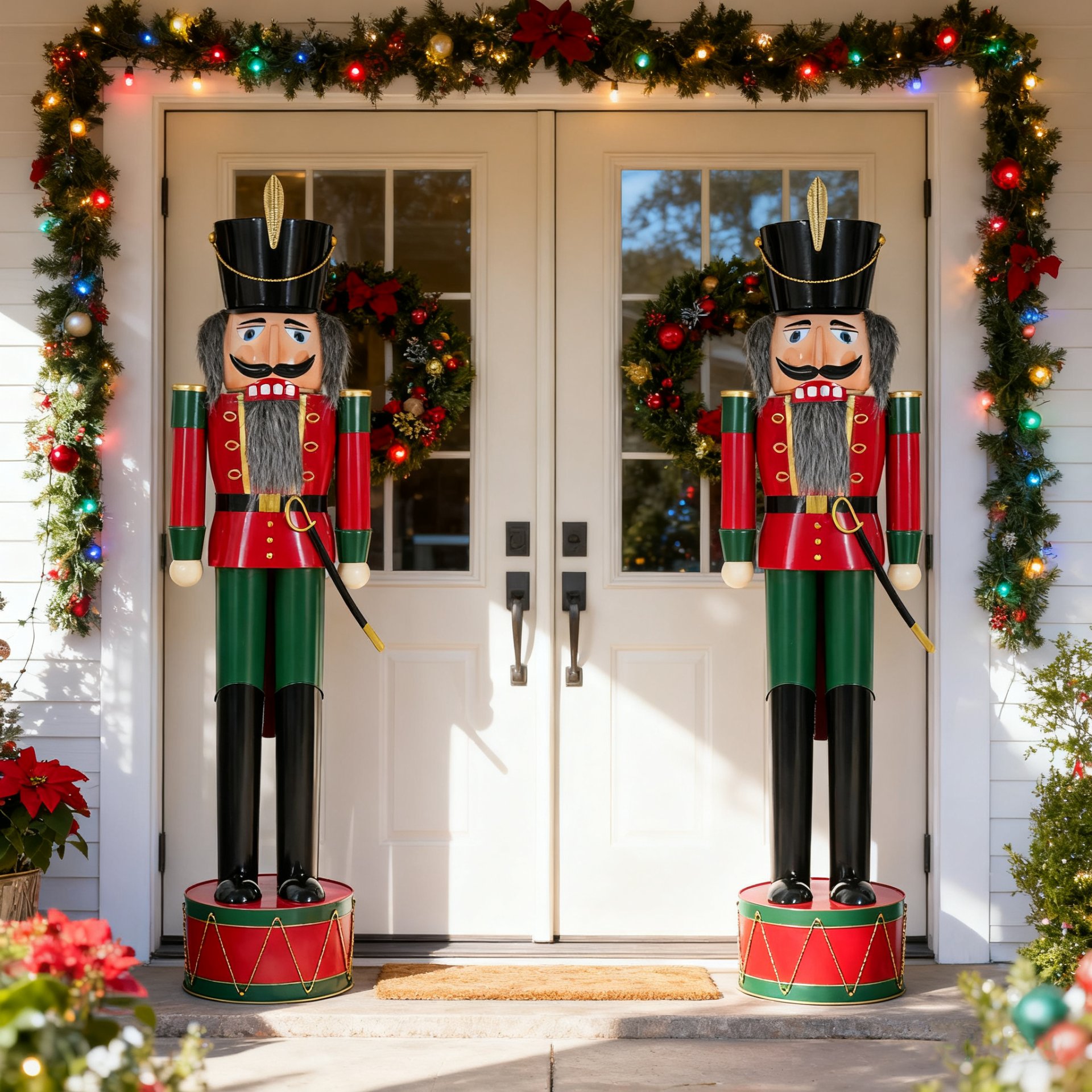 Classic Nutcracker Holiday Decor - Green / Red - Image 2