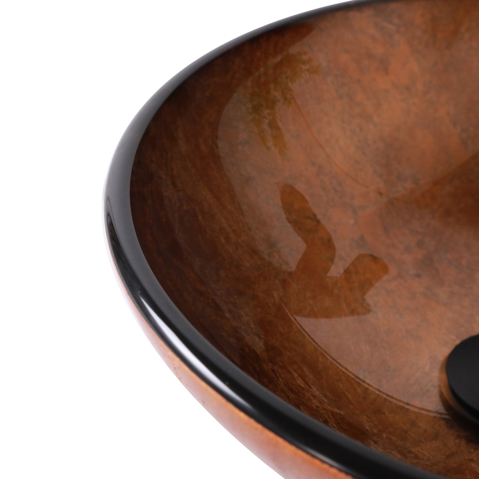 Artistic Vessel Bathroom Sink With Pop Up Drain - Brown - Image 6
