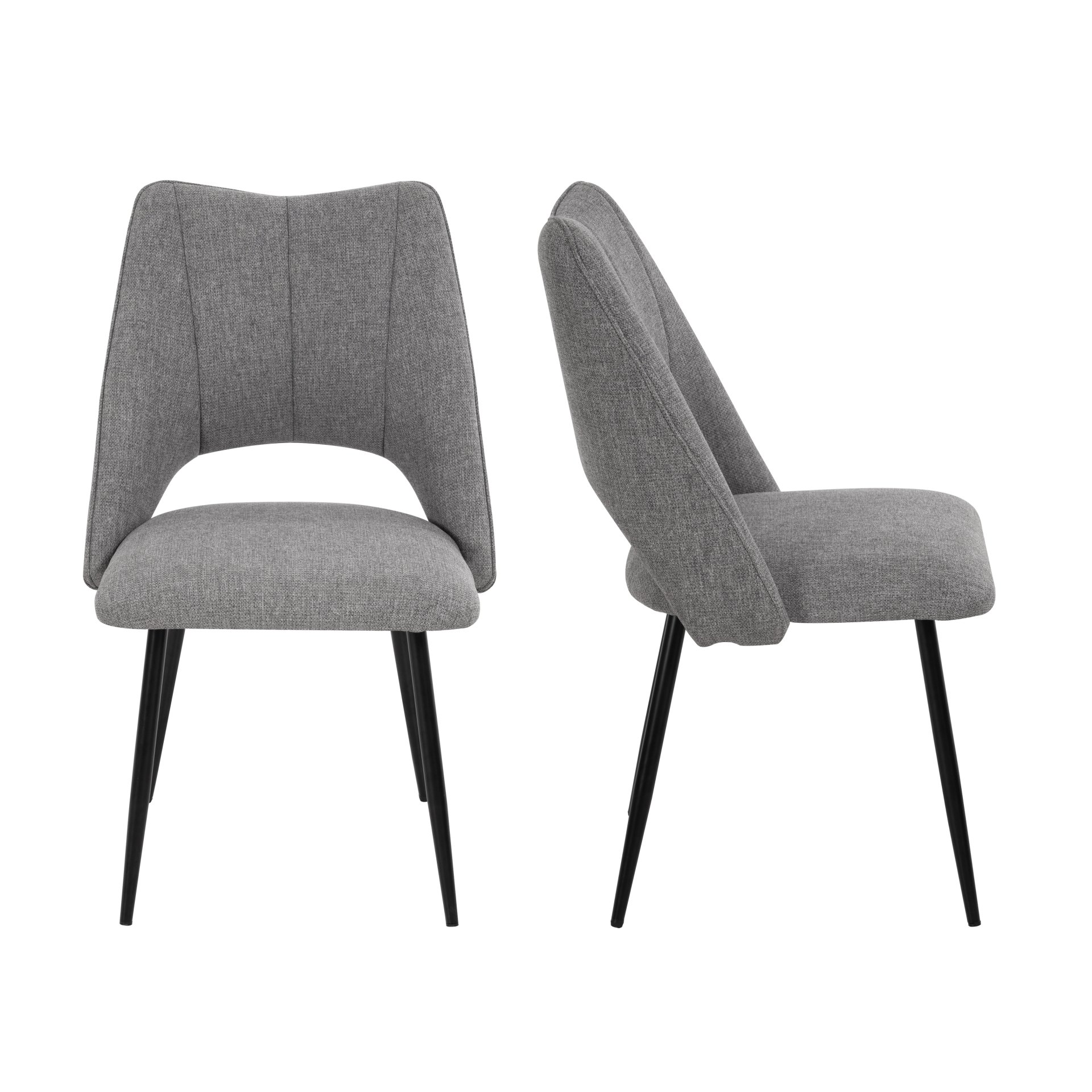 Chair With High Resilience Filling, Adjustable Feet For Kitchens (Set of 4) - Gray - Image 10