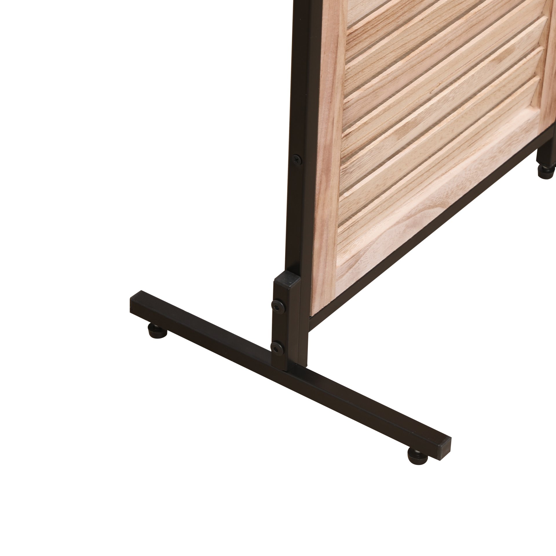 Rustic 3 Panel Room Dividers And Folding Privacy Screen Wooden Room Partitions 6Ft Wall Divider - Natural - Image 12