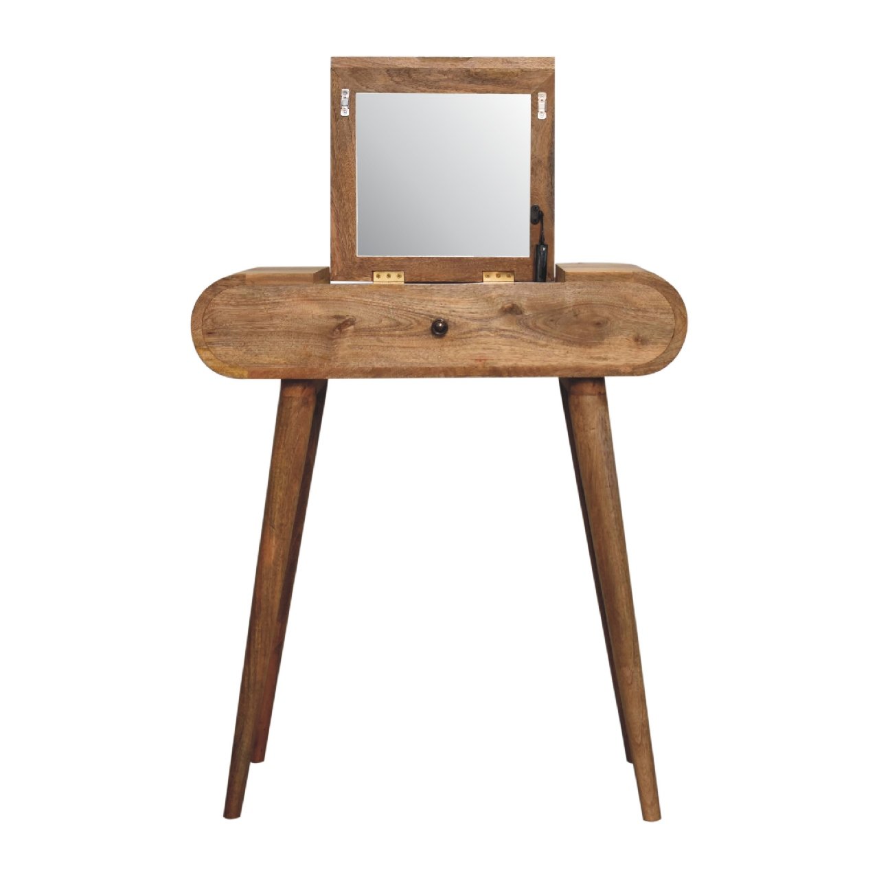 Mini Round Dressing Table - Oak - Image 4