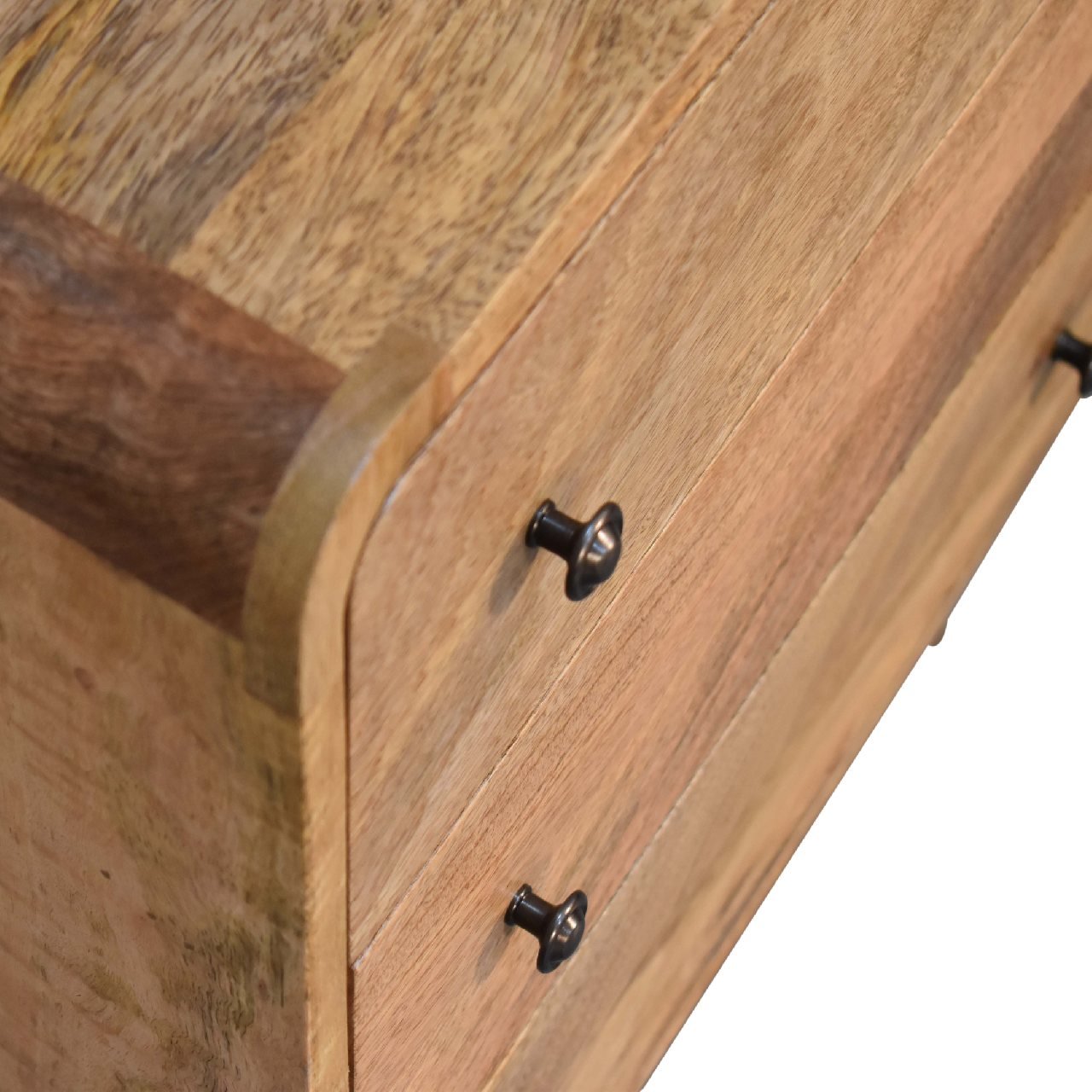 Mini Curved Chest, 3 Drawer - Oak - Image 6