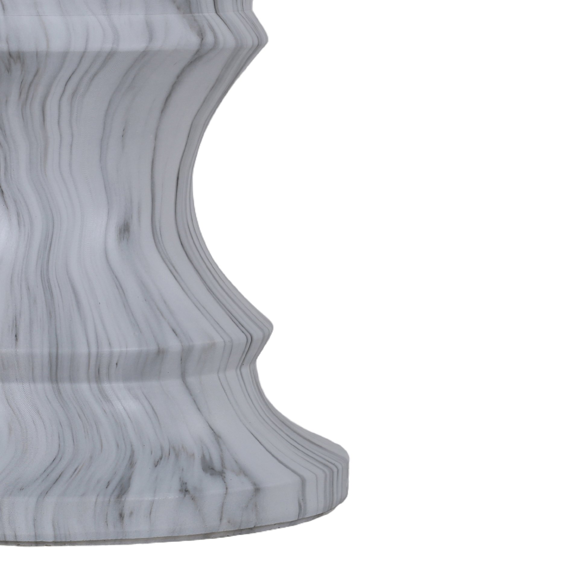 Geometric Round Outdoor End Table - Marble - Image 9