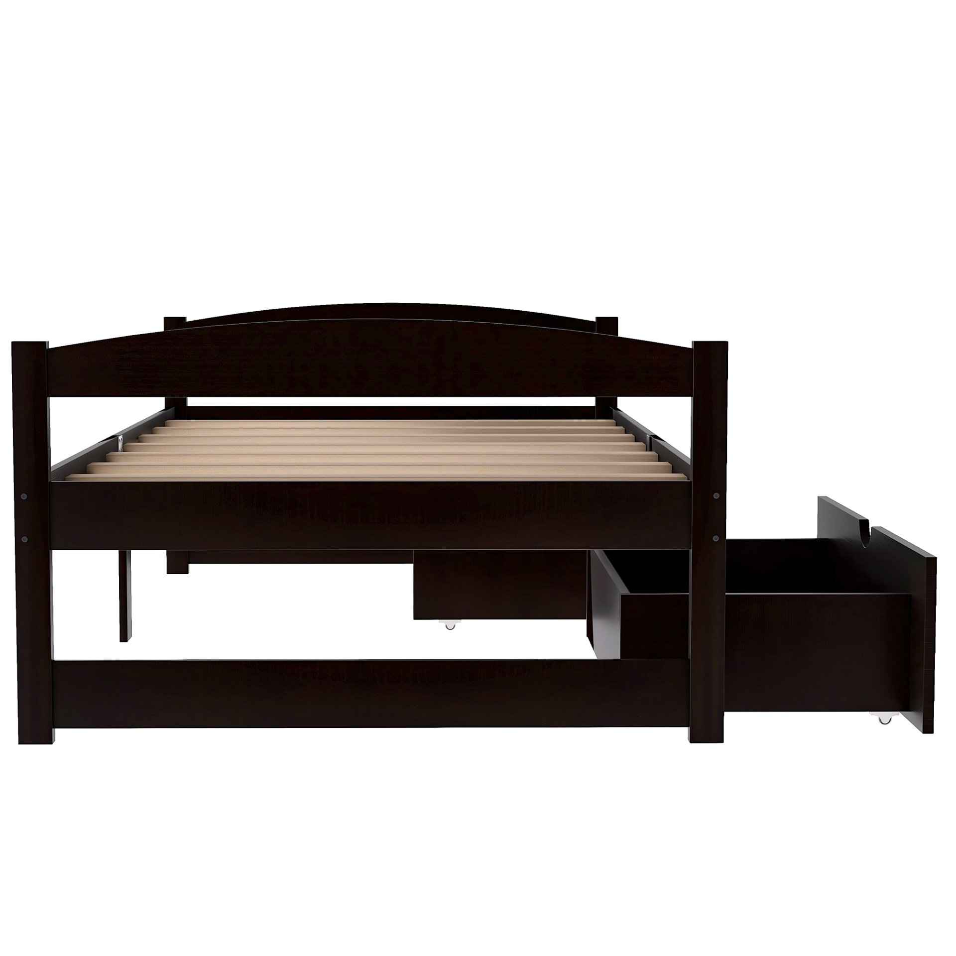 Twin Size Platform Bed With 2 Drawers - Espresso - Image 12