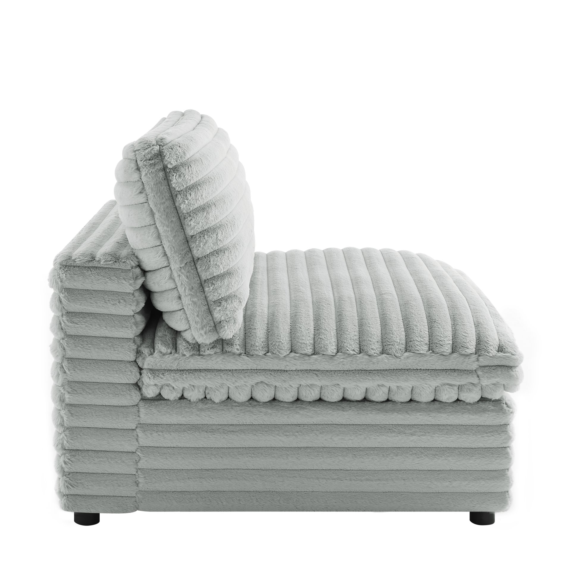 Jenny - rmless Slipper Chair - Gray - Image 5