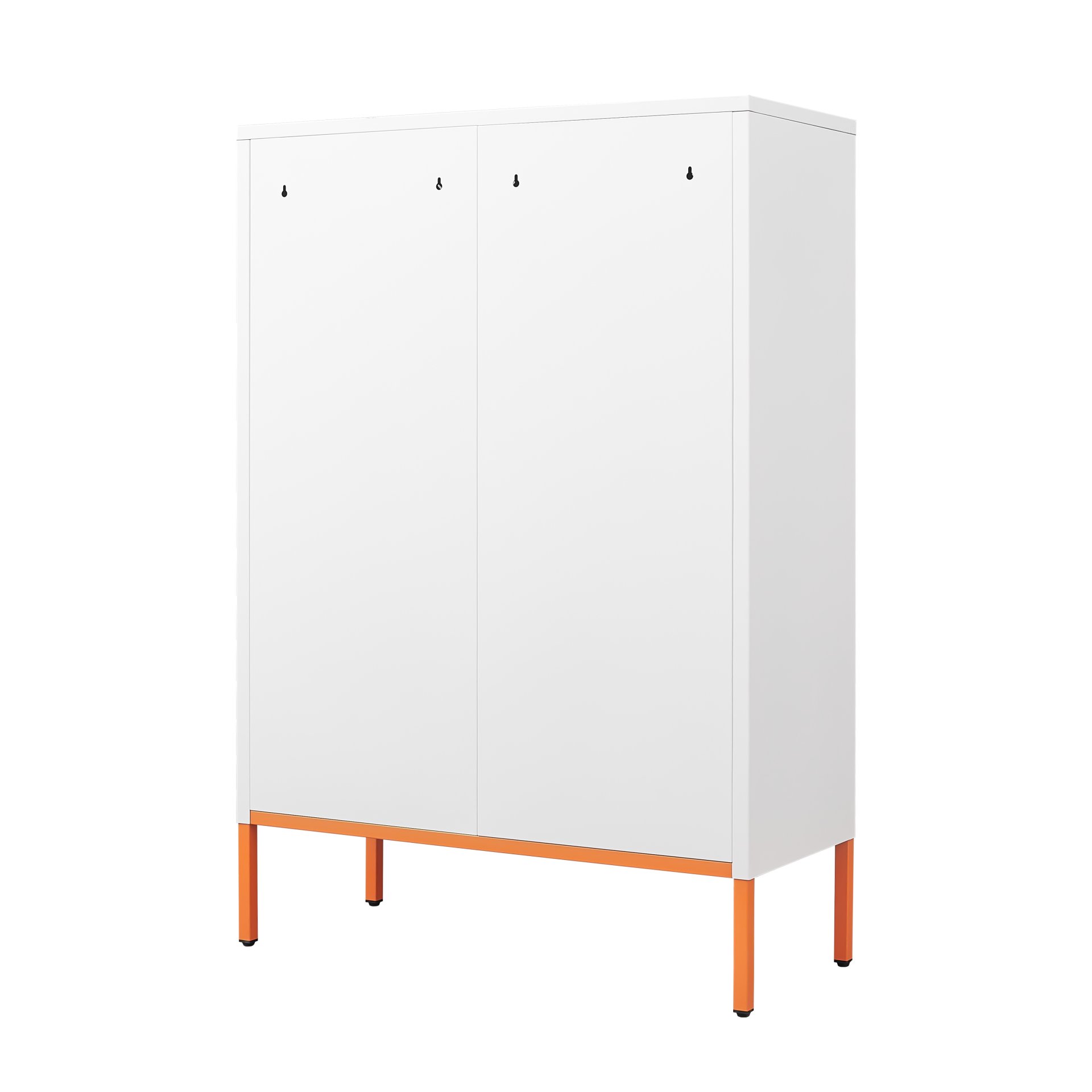 Grid - Double Door Shoe Cabinet With Adjustable Compartments And Moisture Proof Design In Metal - White - Image 6